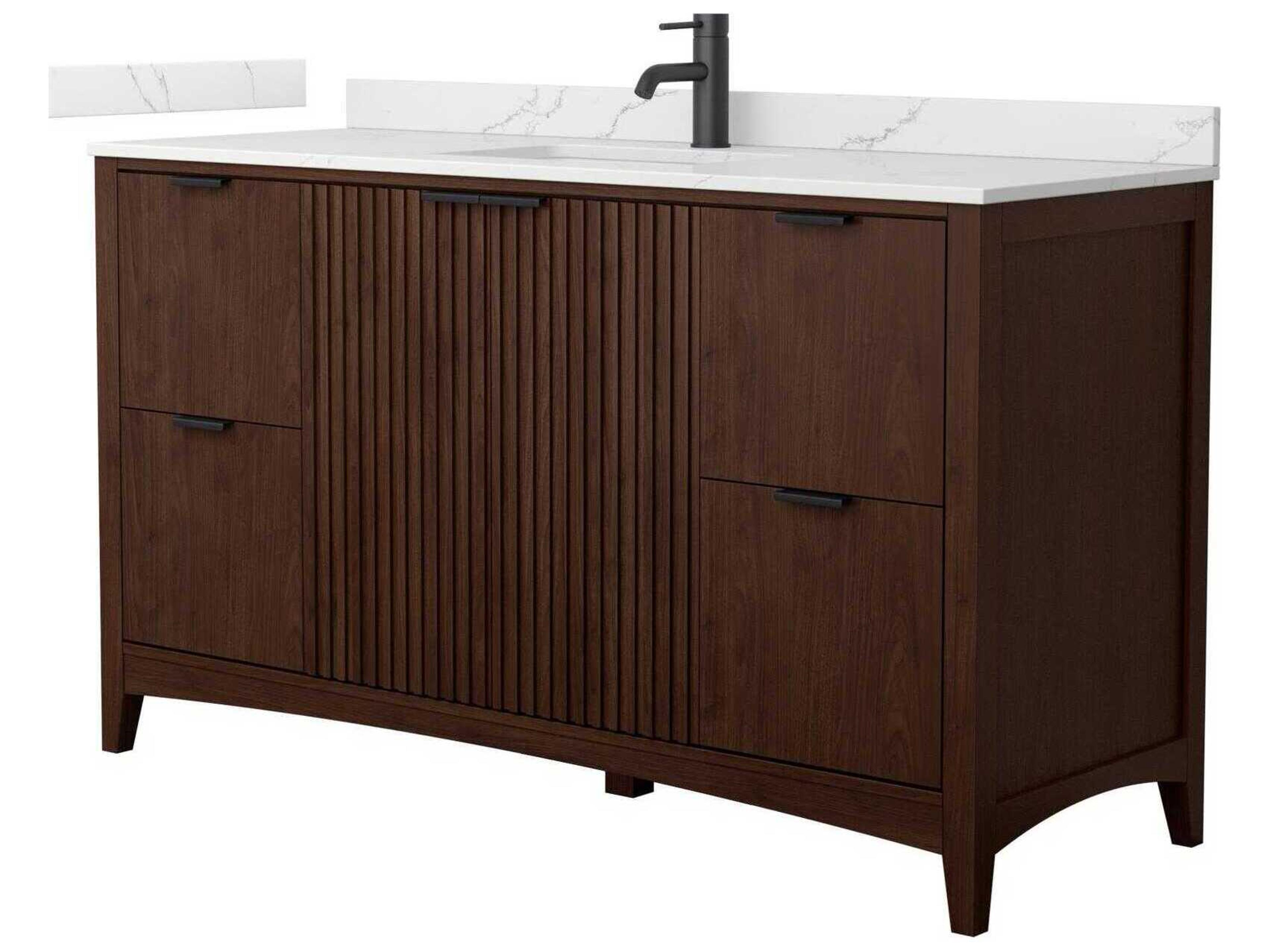 Wyndham Collection Palmilla 60" Dark Walnut Vanity