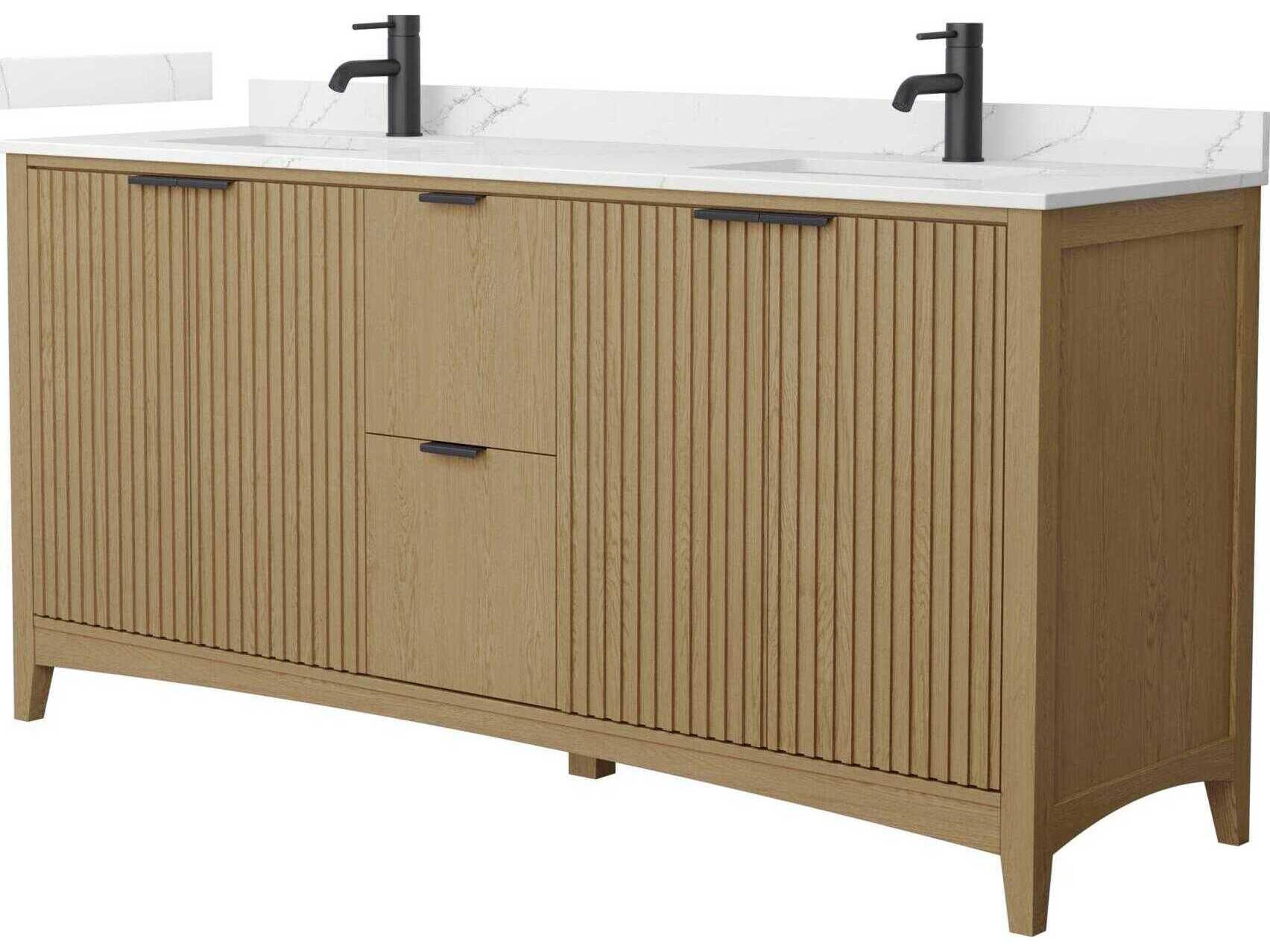 Wyndham Collection Palmilla 72" Natural Oak Vanity