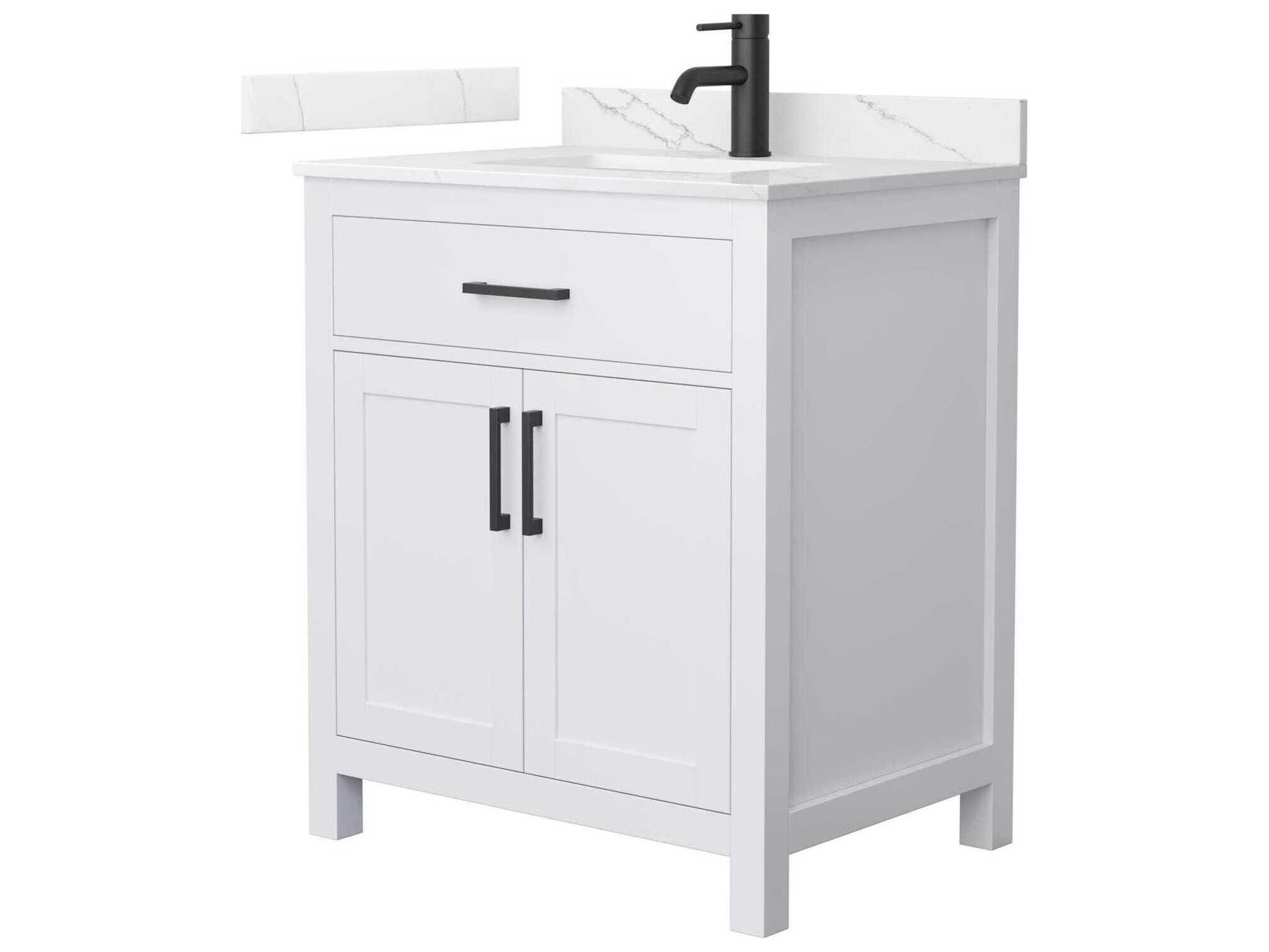 Wyndham Collection Beckett 30" White Vanity