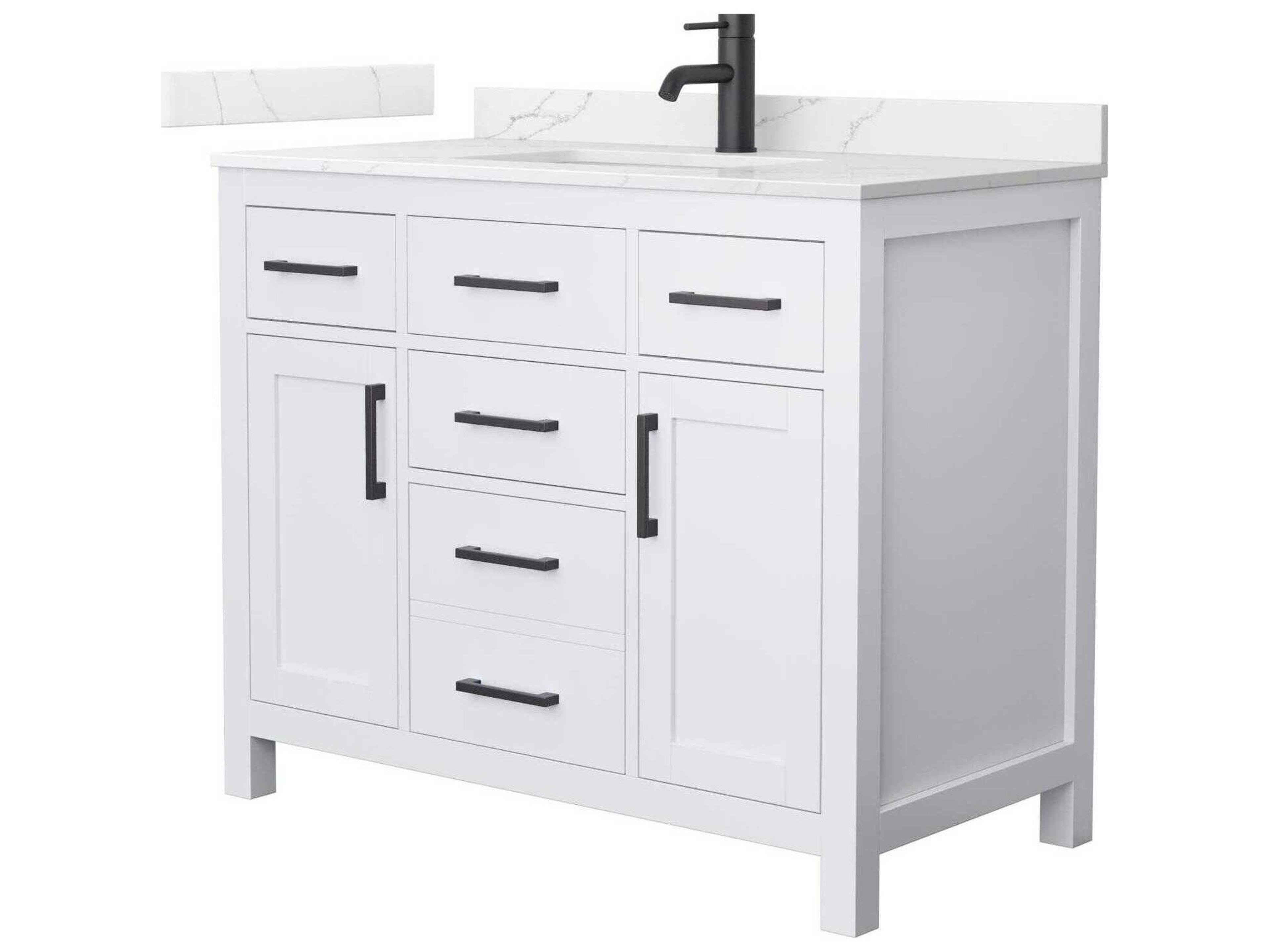 Wyndham Collection Beckett 42" White Vanity