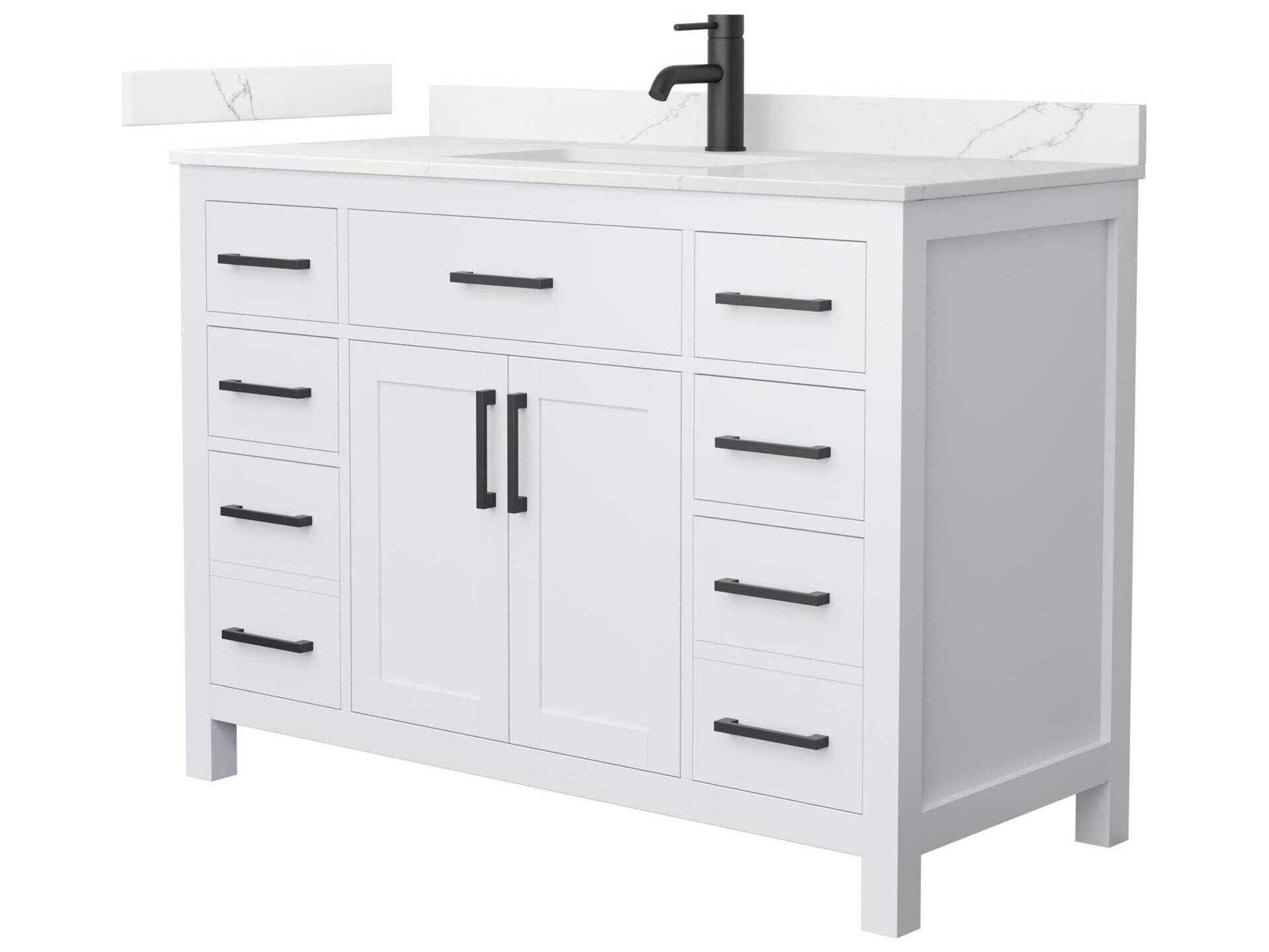 Wyndham Collection Beckett 48" White Vanity