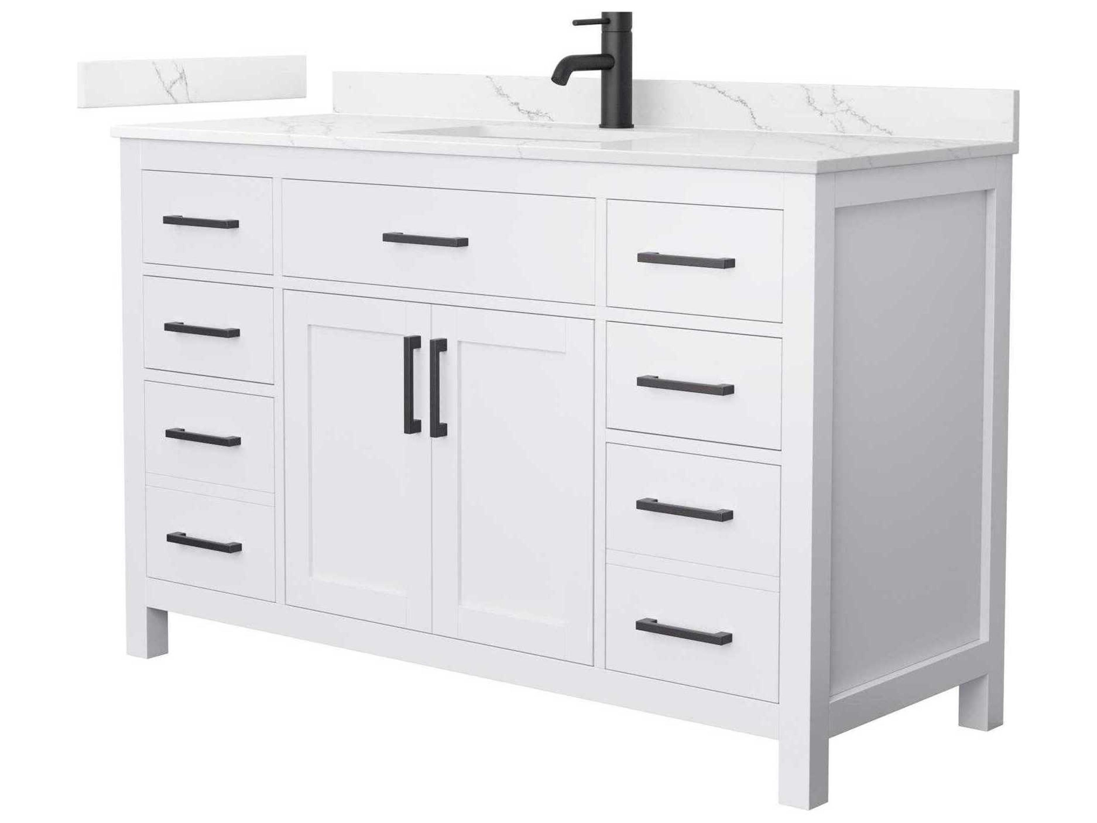 Wyndham Collection Beckett 54" White Vanity