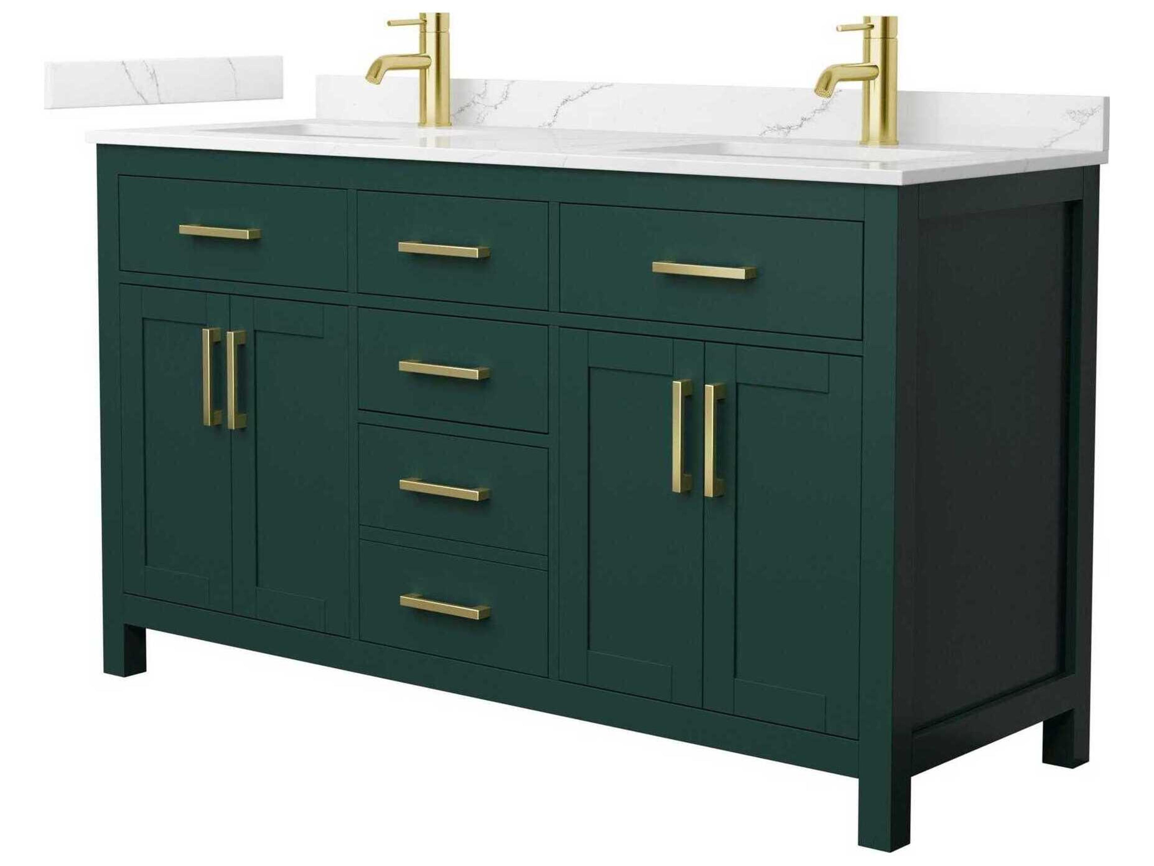 Wyndham Collection Beckett 60" Green Vanity