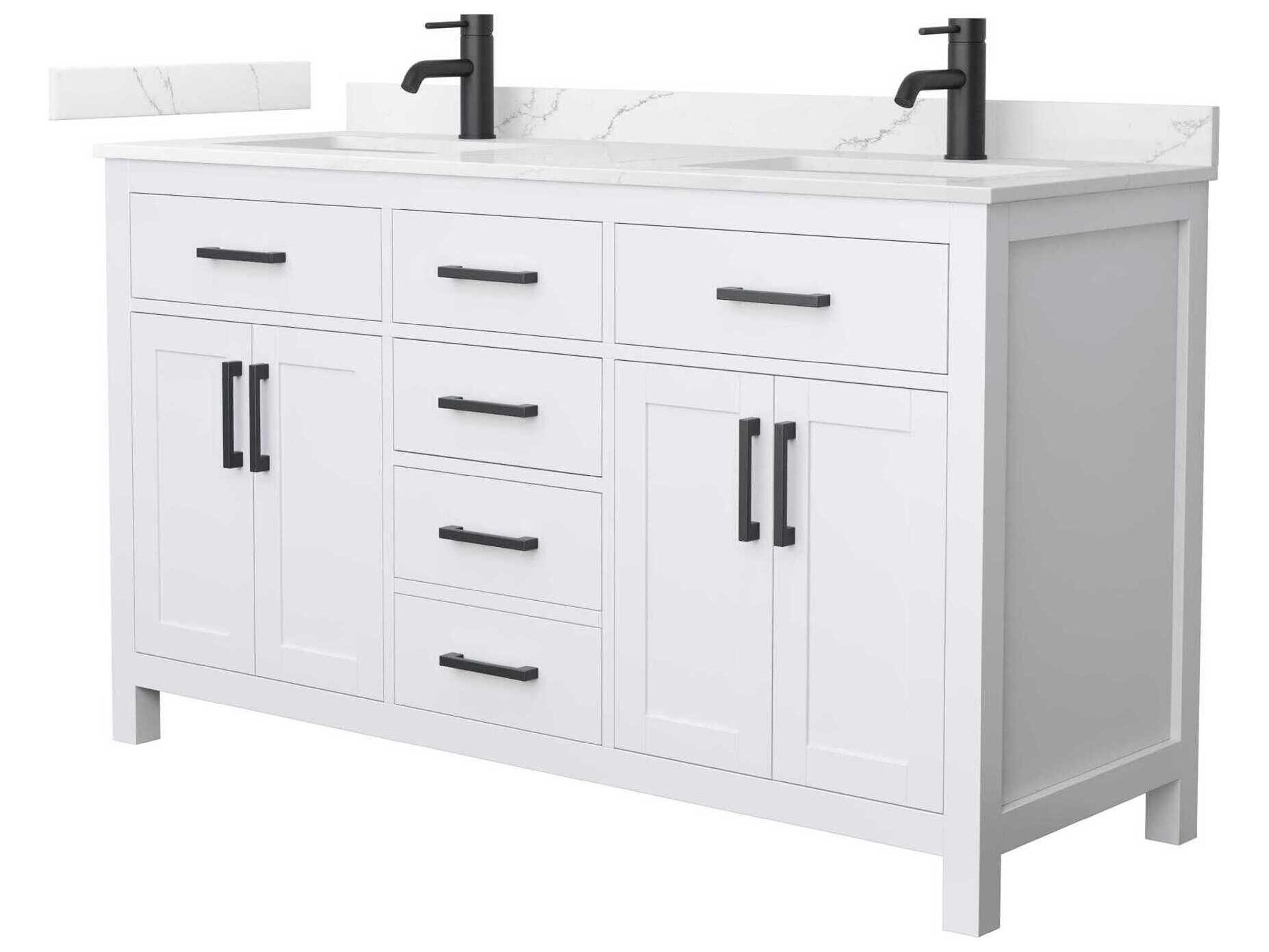 Wyndham Collection Beckett 60" White Vanity