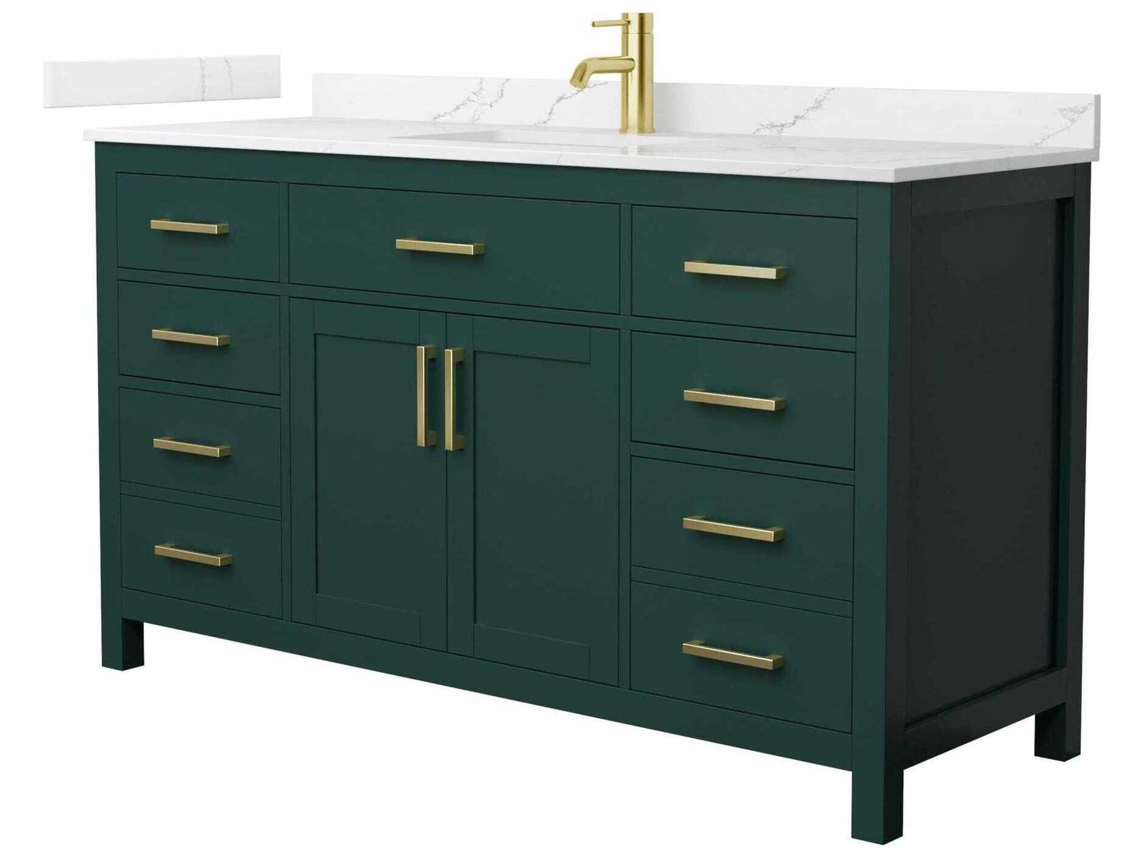 Wyndham Collection Beckett 60" Green Vanity