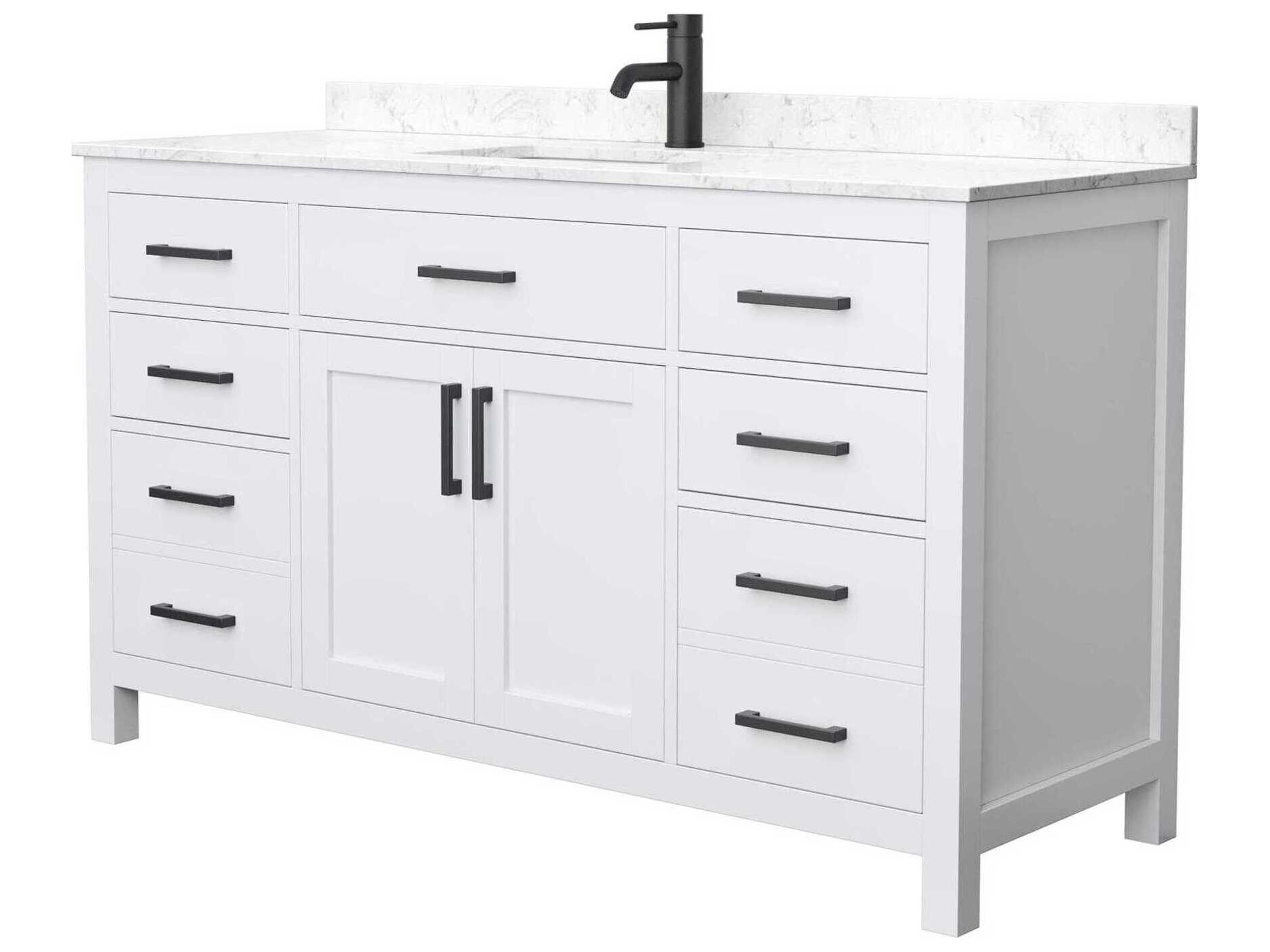 Wyndham Collection Beckett 60" White Vanity