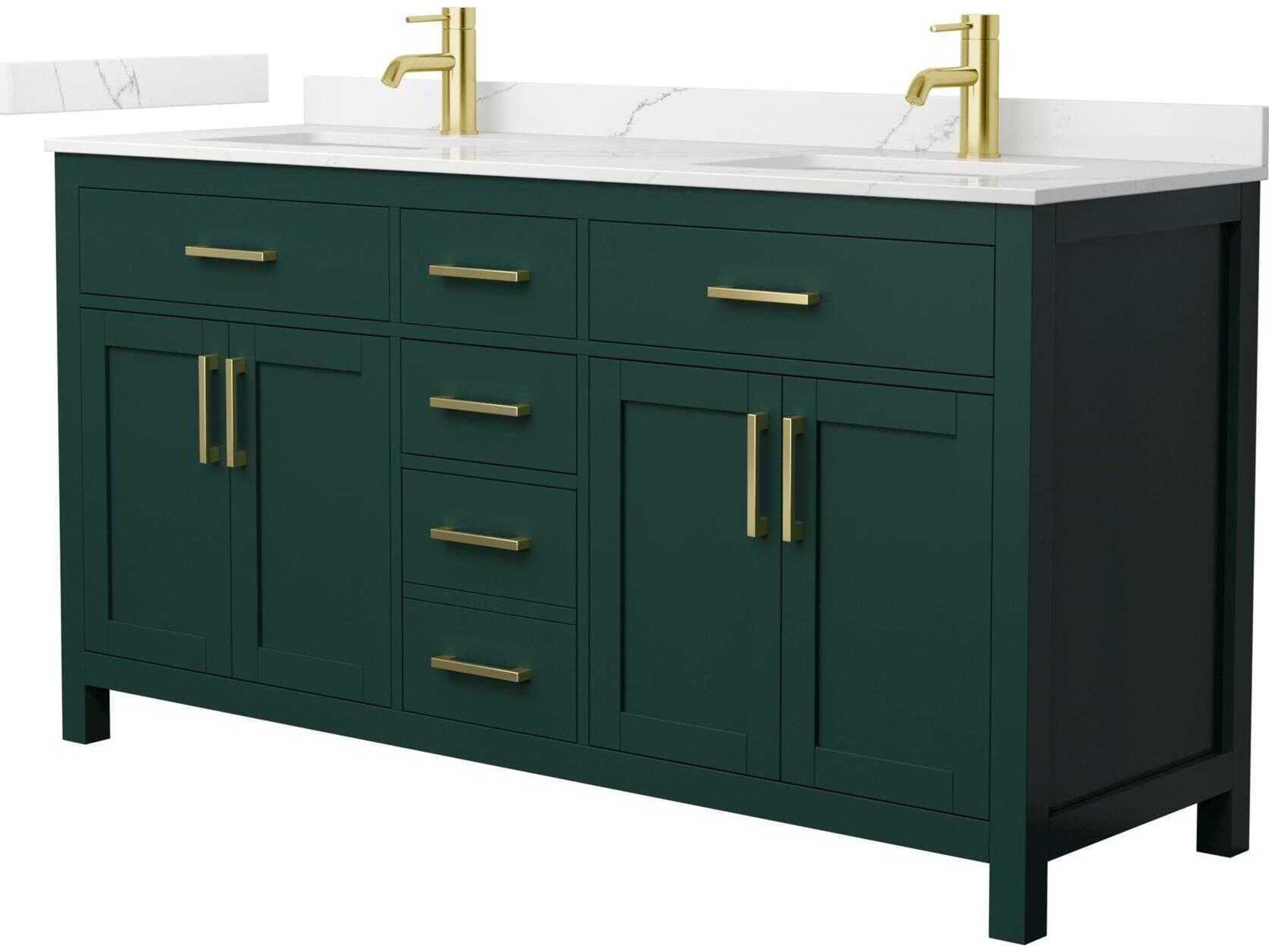 Wyndham Collection Beckett 66" Green Vanity