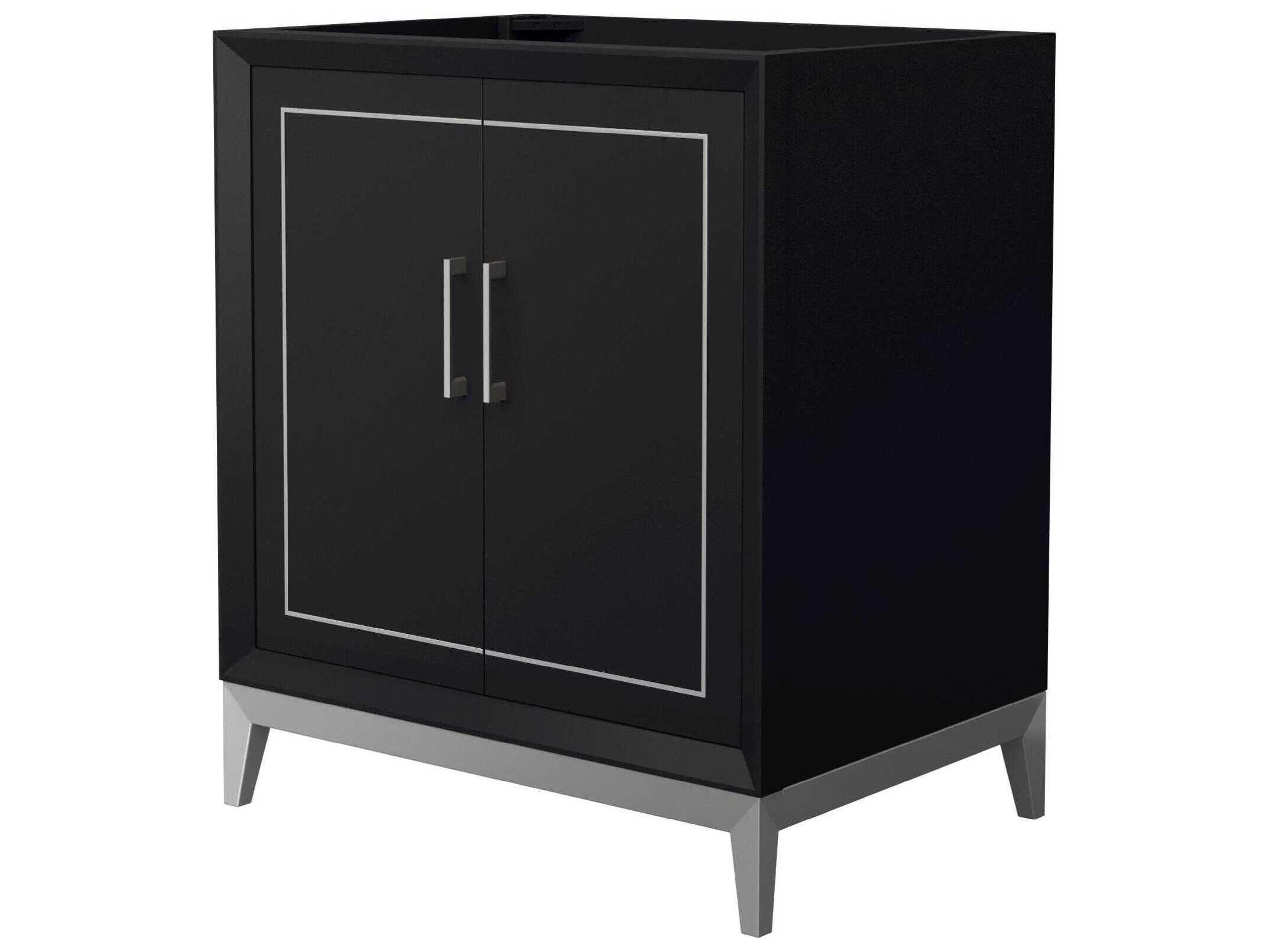 Wyndham Collection Marlena 30" Black Vanity
