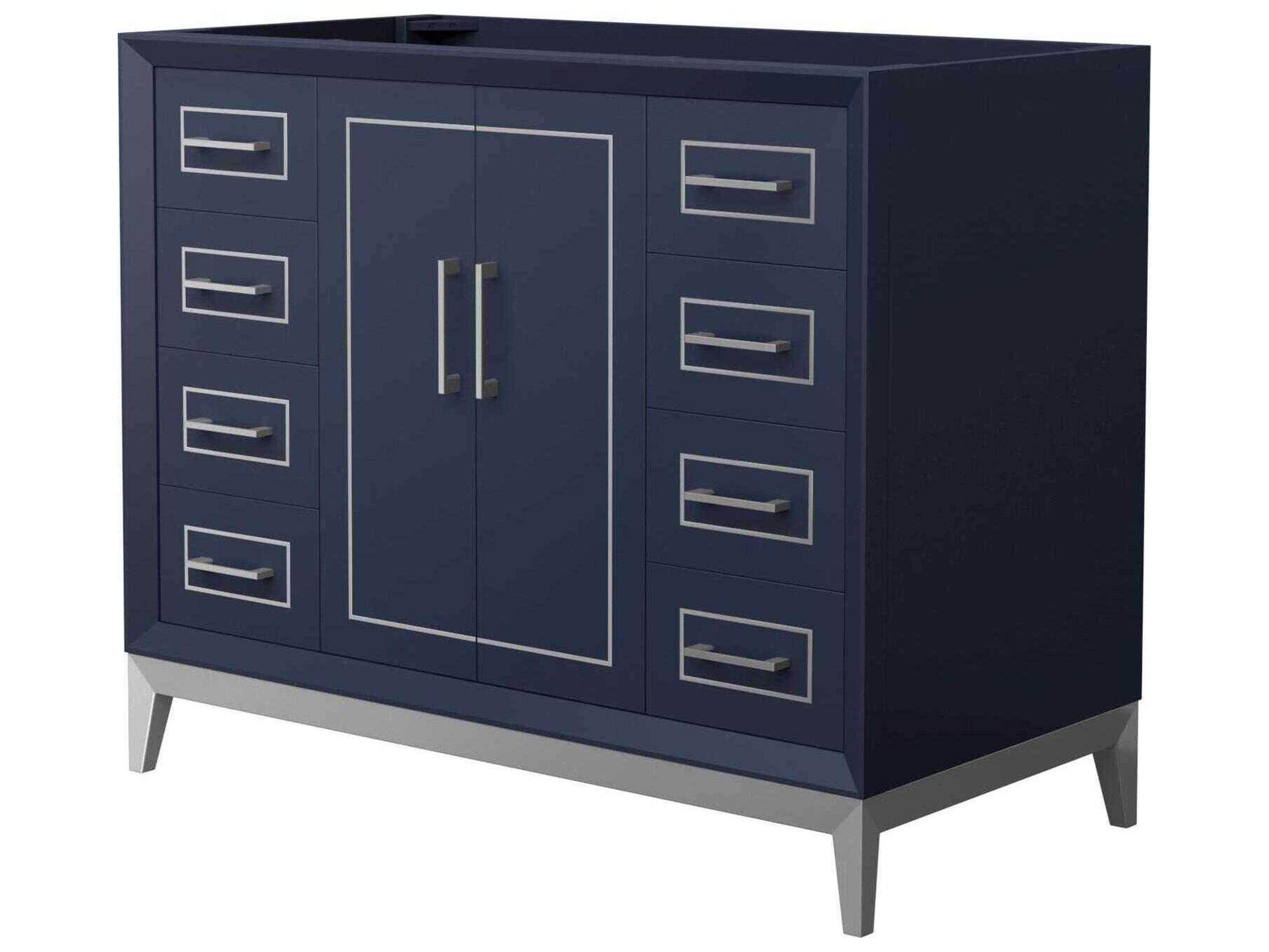 Wyndham Collection Marlena 42" Dark Blue Vanity