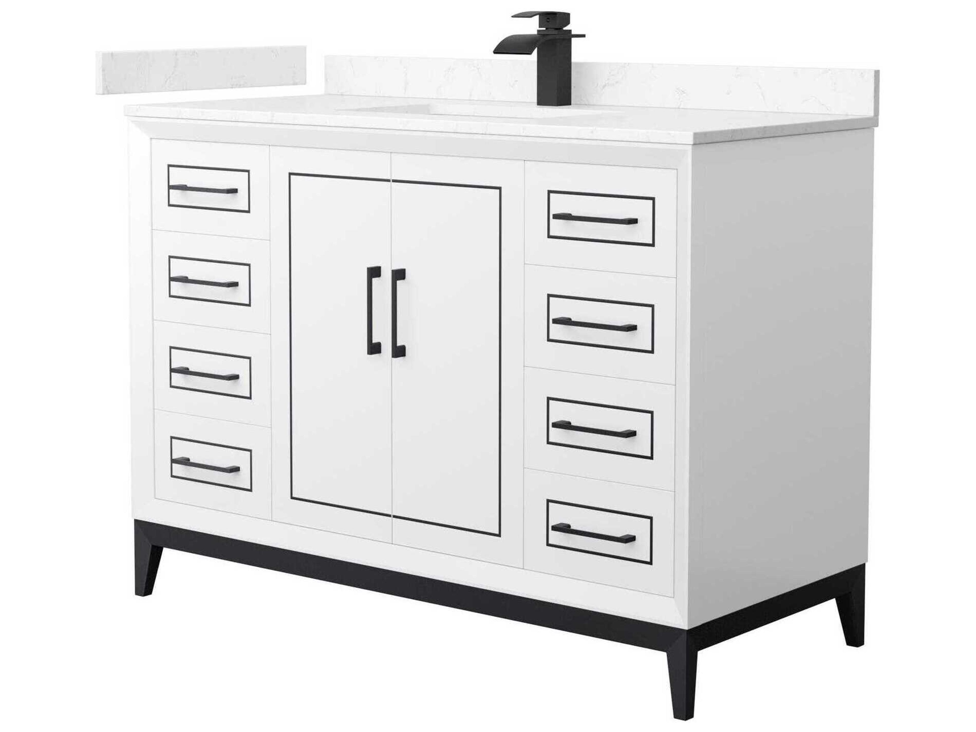 Wyndham Collection Marlena 48" White Vanity