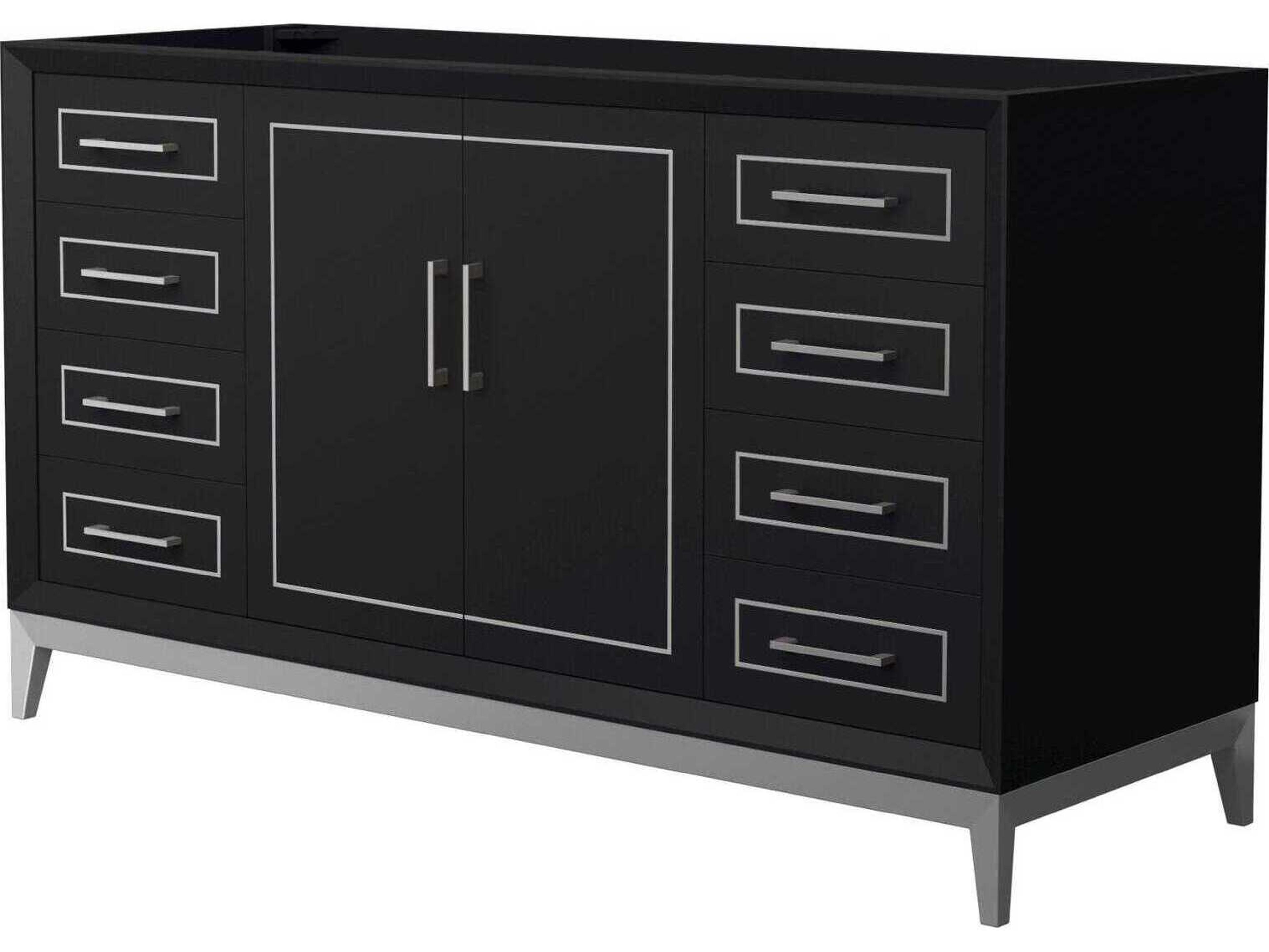 Wyndham Collection Marlena 60" Black Vanity