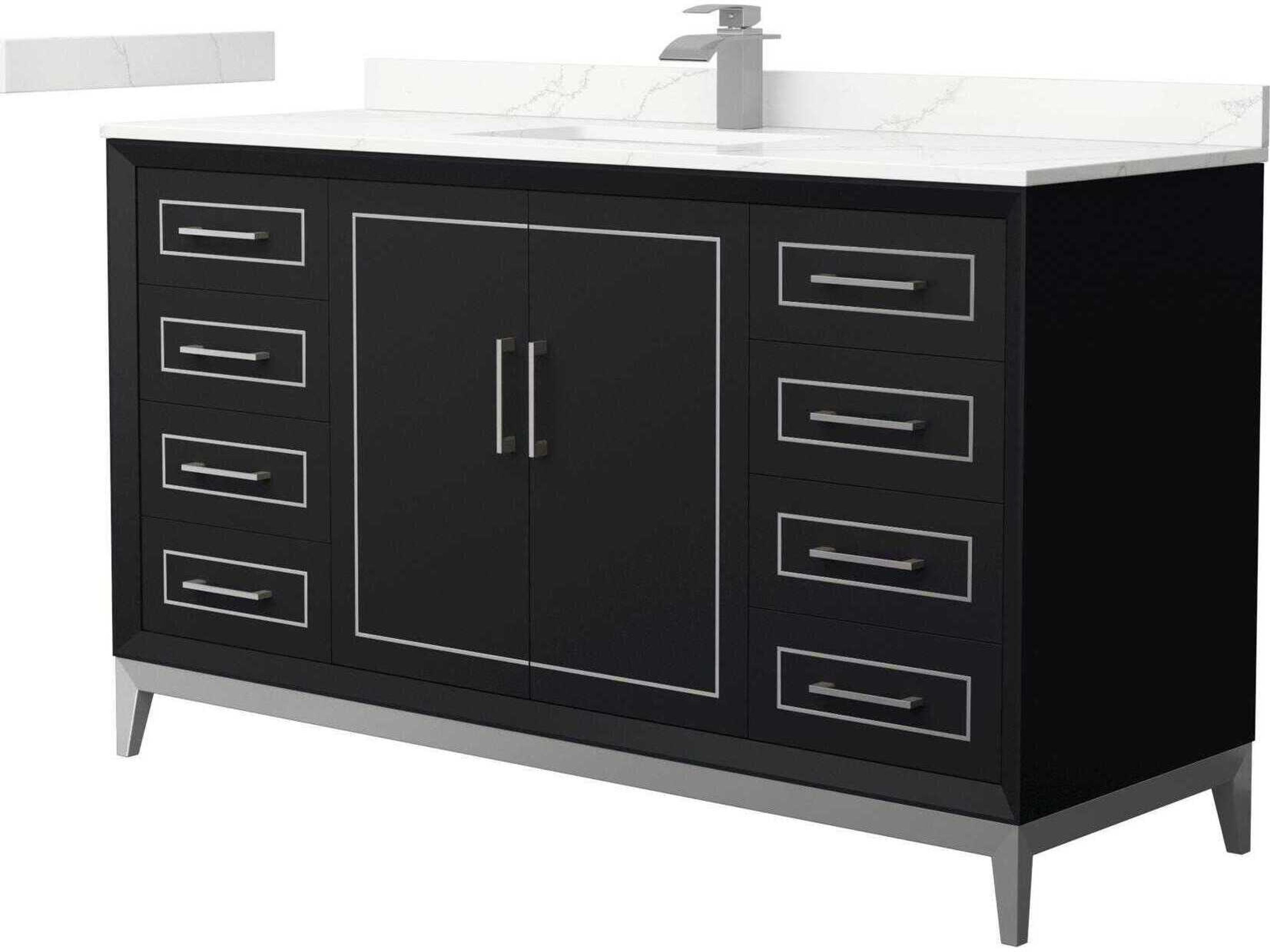 Wyndham Collection Marlena 60" Black Vanity
