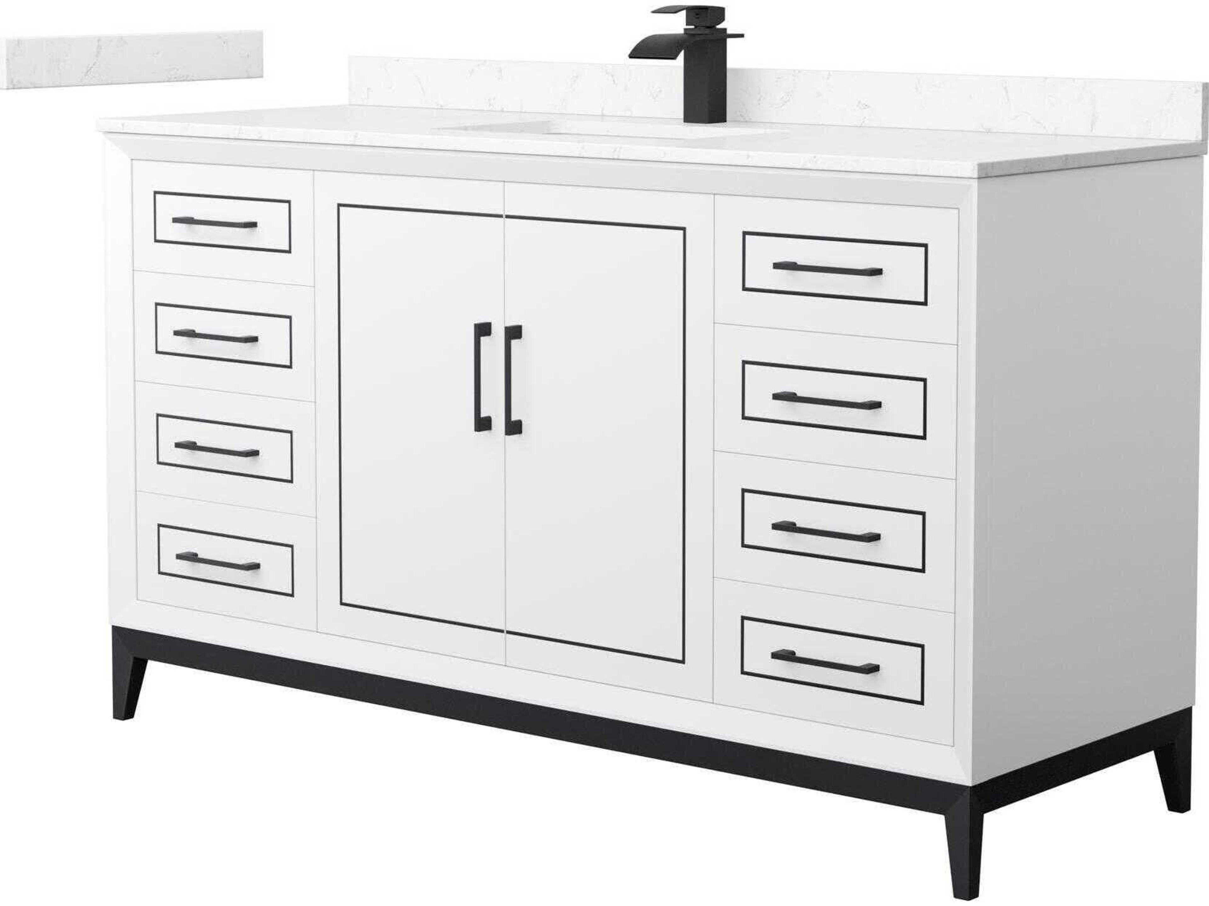 Wyndham Collection Marlena 60" White Vanity