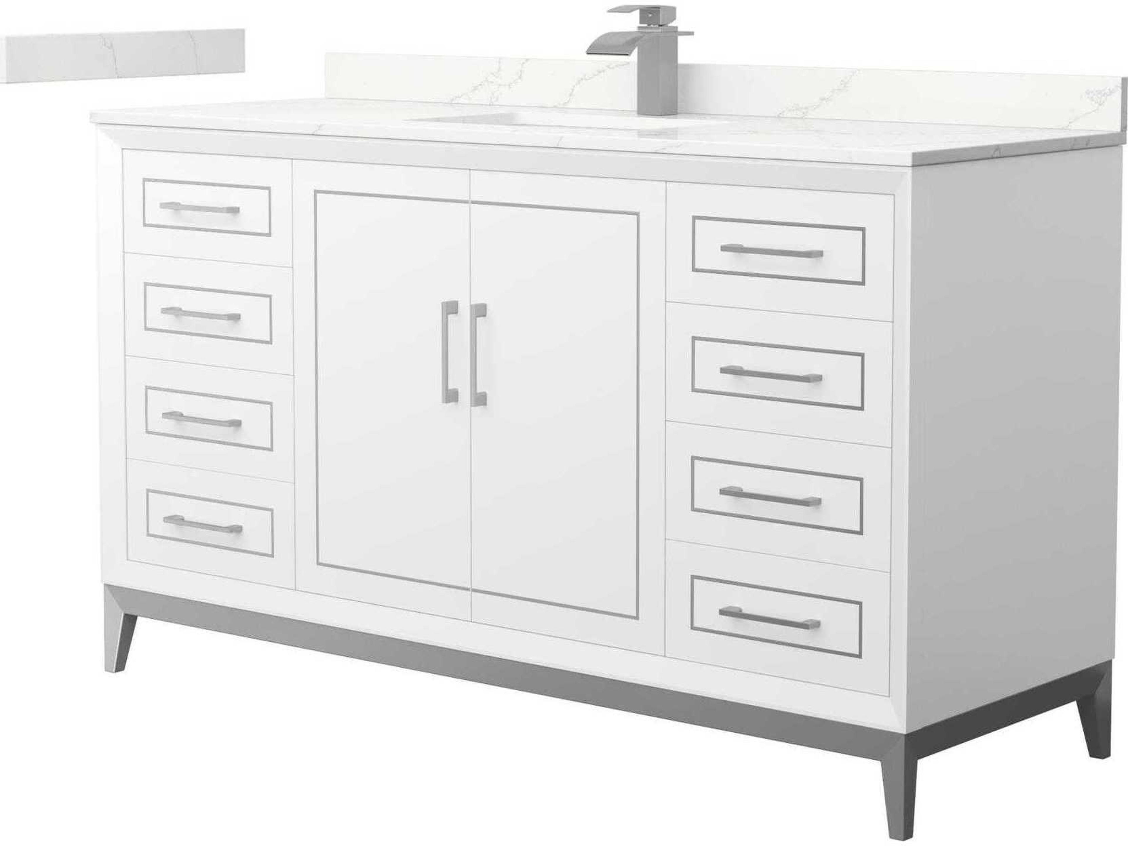 Wyndham Collection Marlena 60" White Vanity