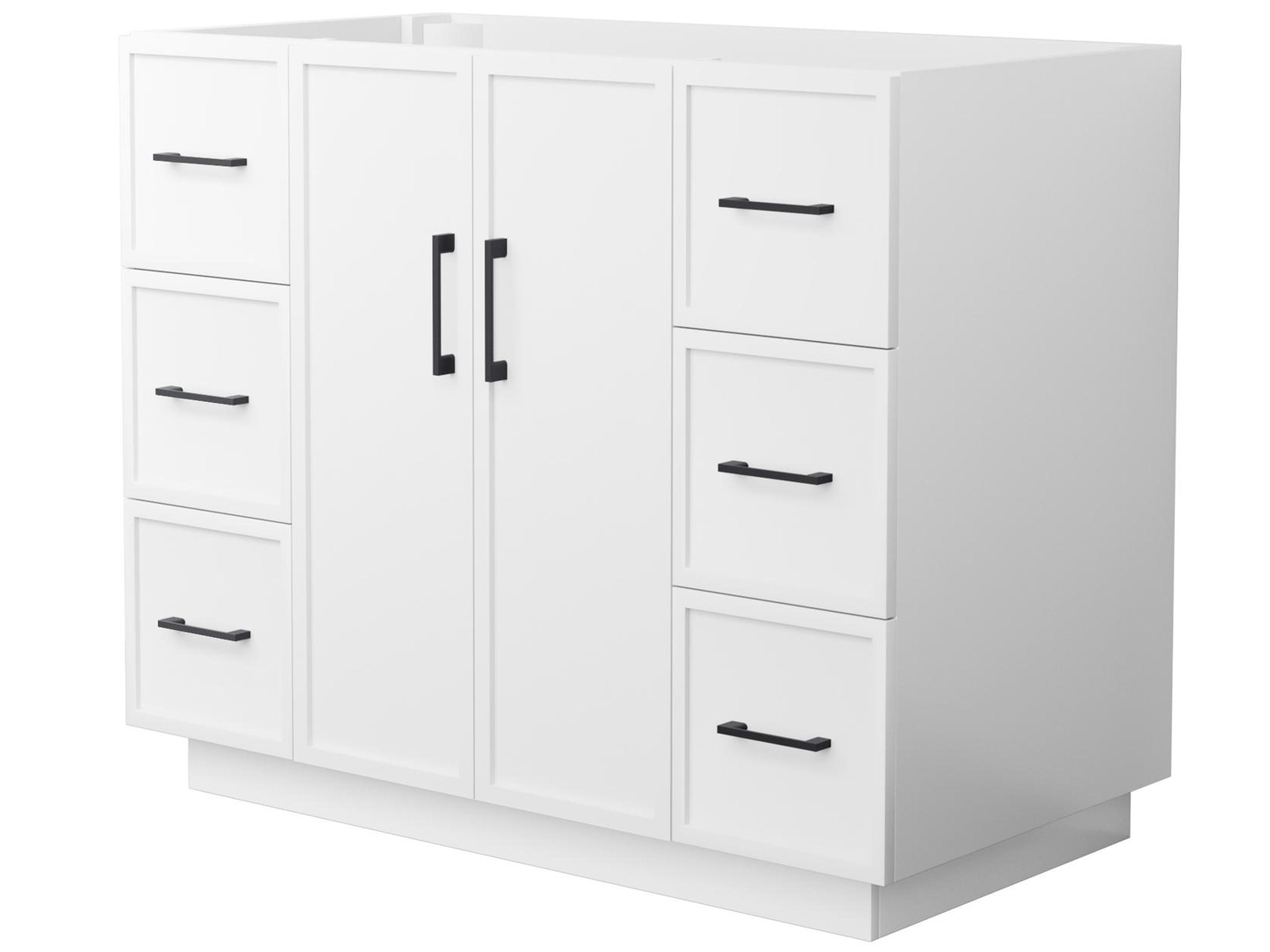 Wyndham Collection Elan-TK 41" White Vanity with Toe Kick
