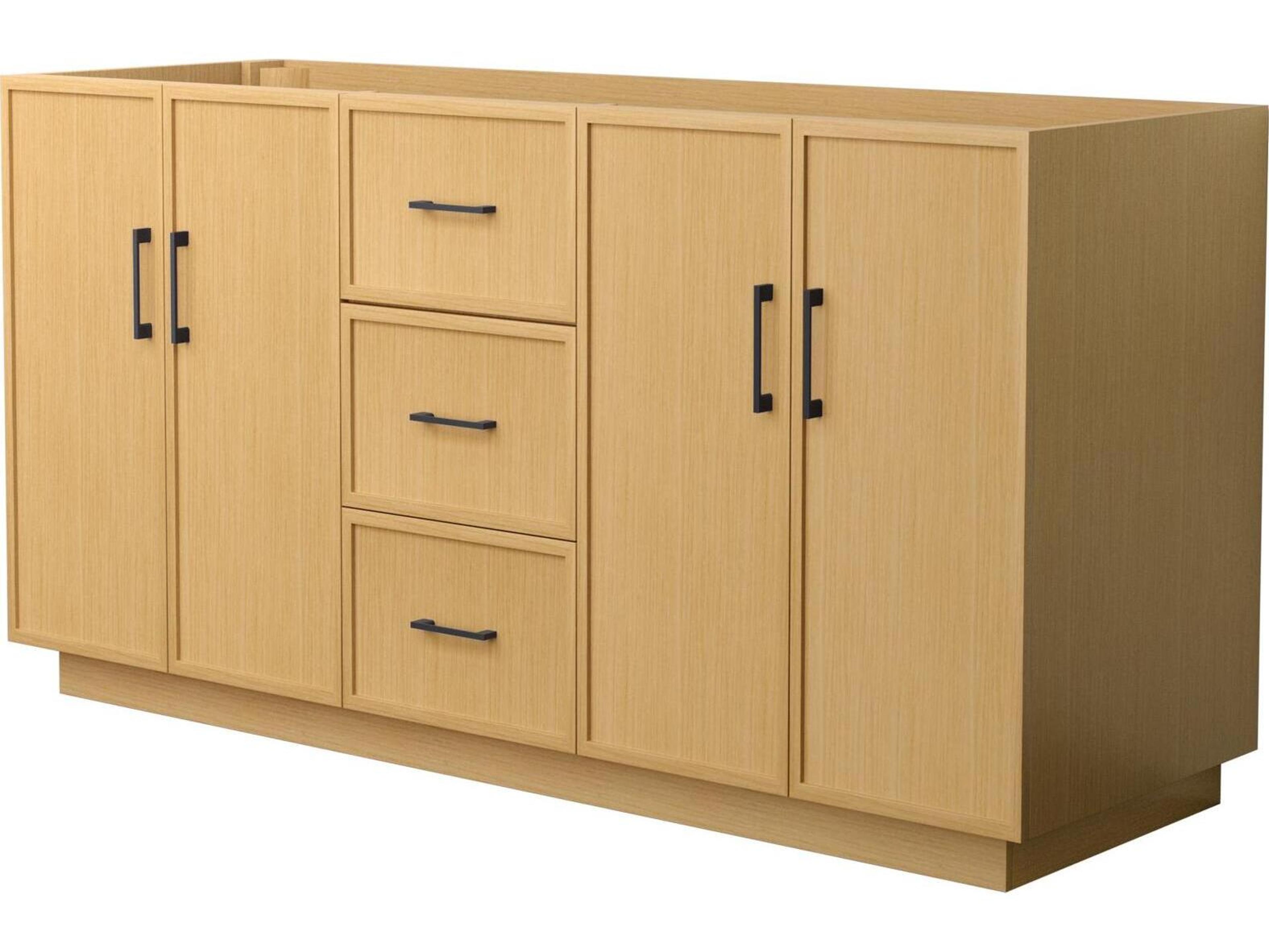 Wyndham Collection Elan-TK 65" Light Oak Vanity with Toe Kick