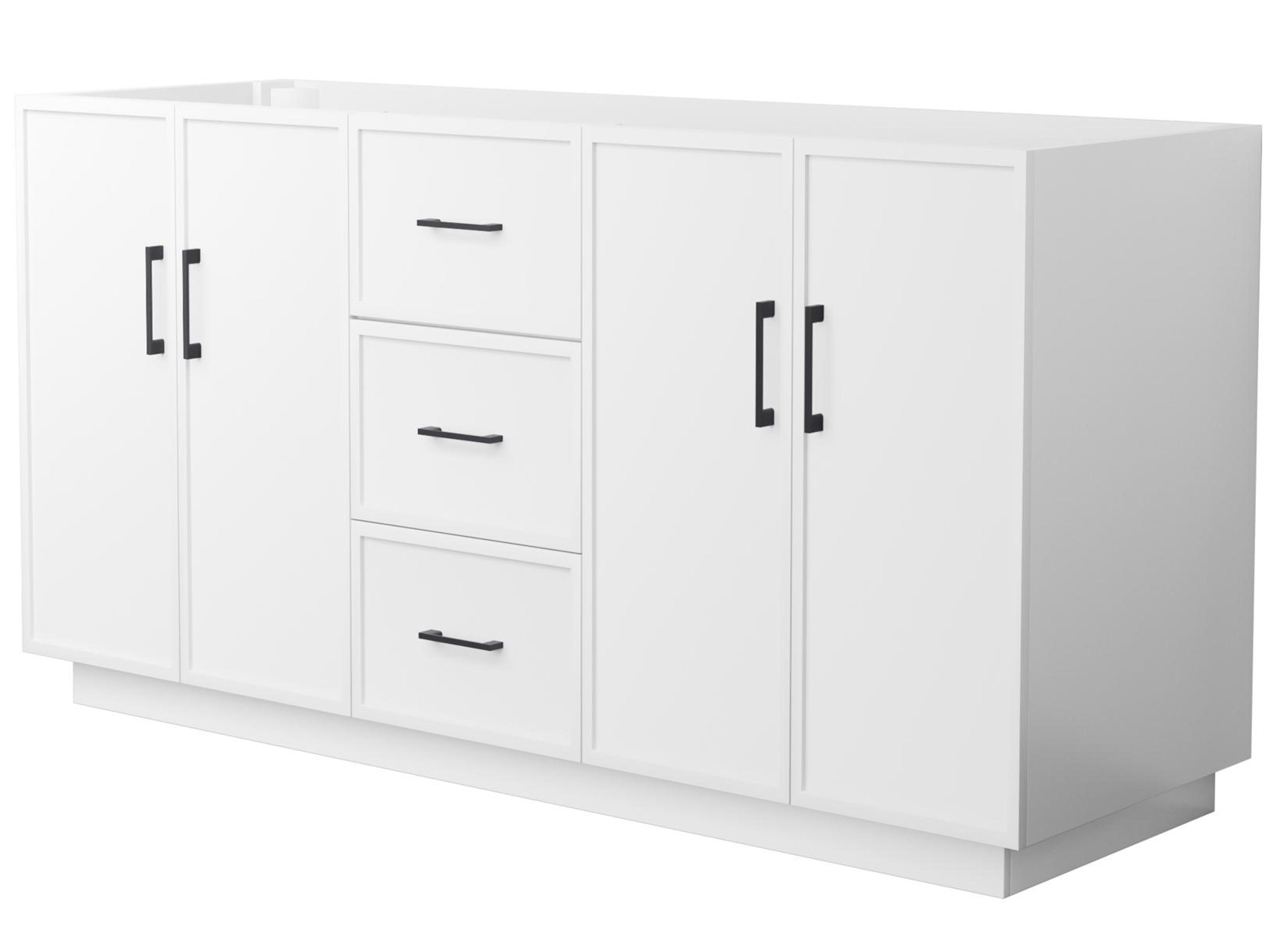 Wyndham Collection Elan-TK 65" White Vanity with Toe Kick