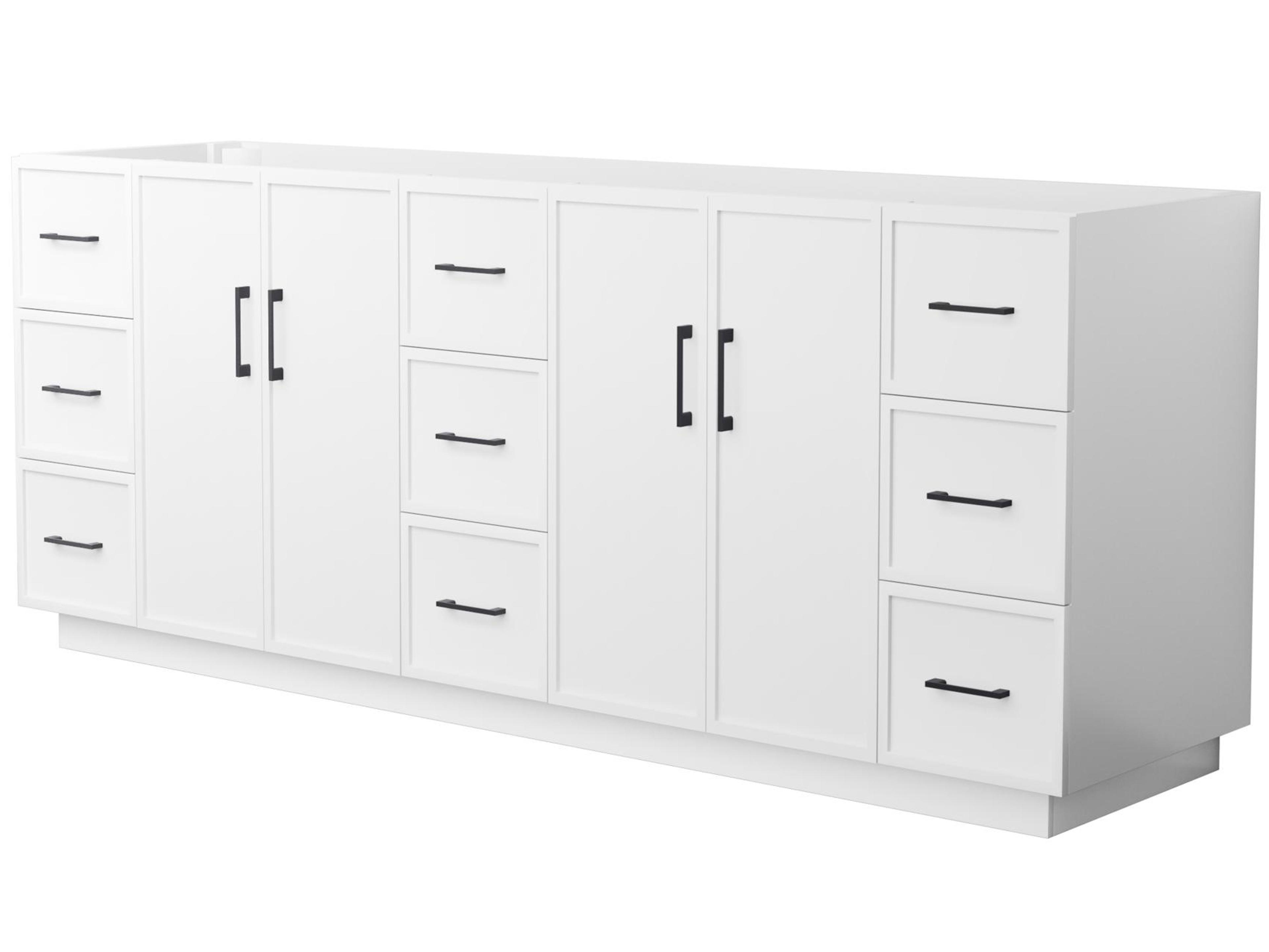 Wyndham Collection Elan-TK 83" White Vanity with Toe Kick