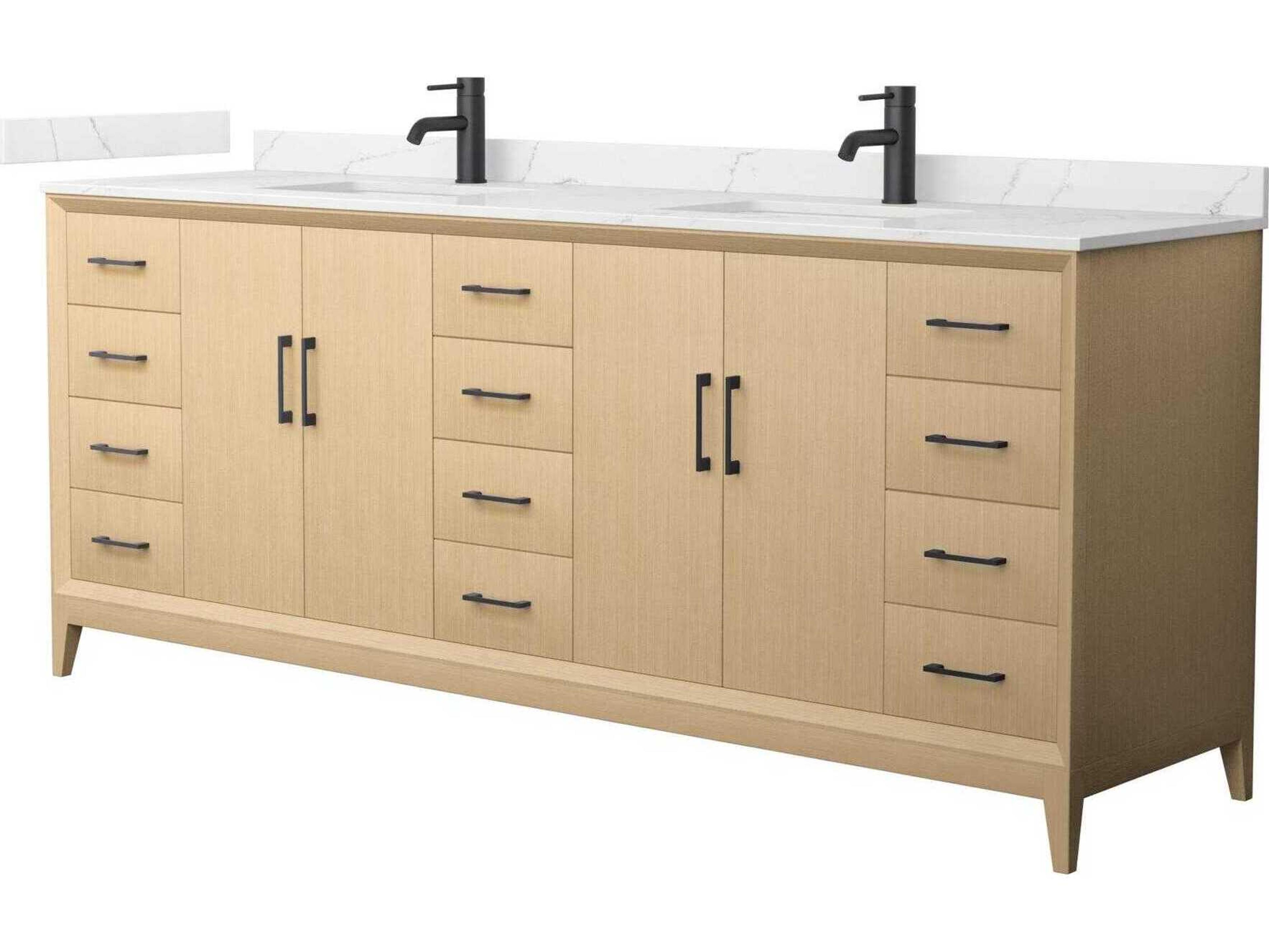 Wyndham Collection Janna 84" White Vanity