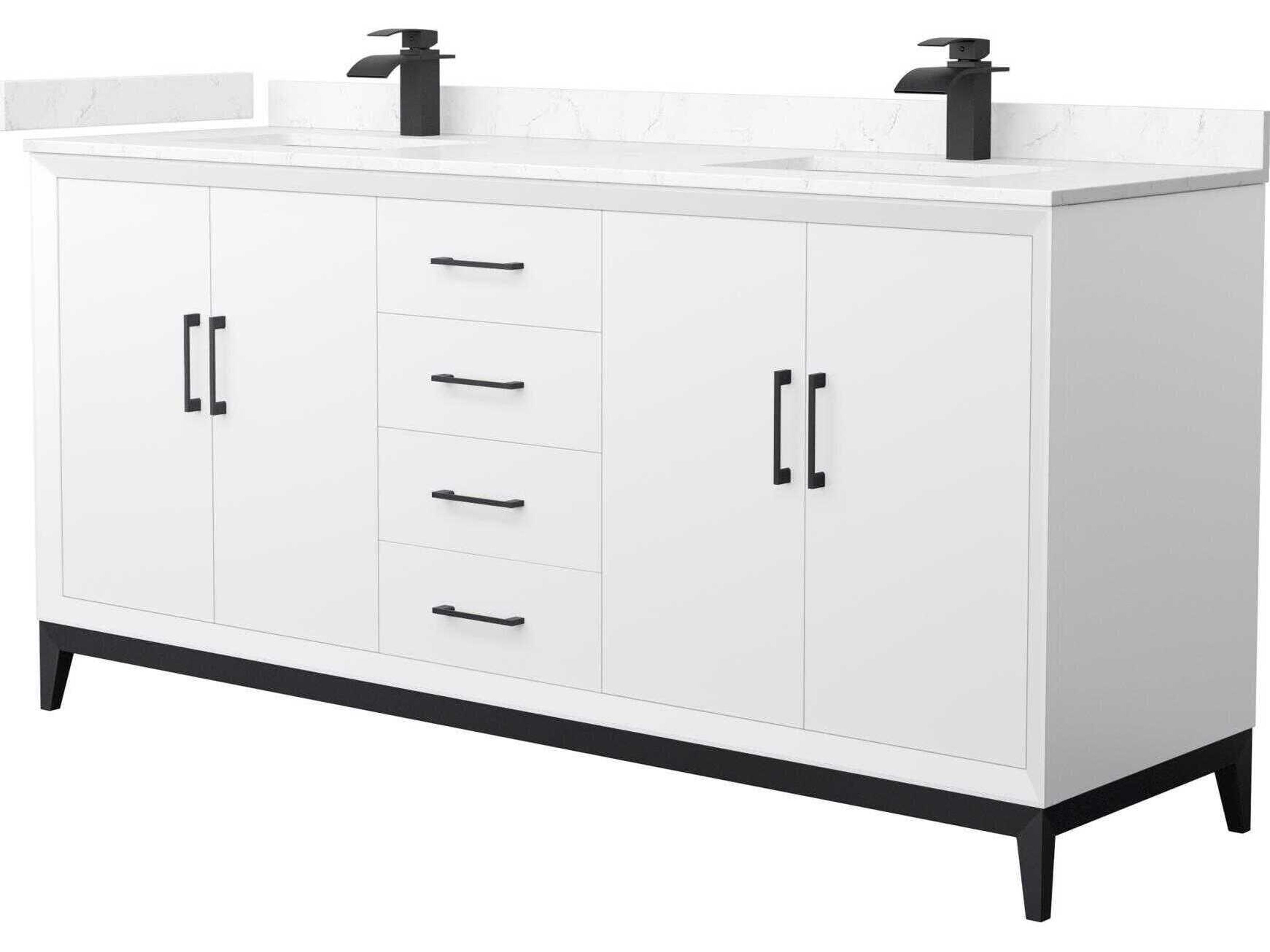 Wyndham Collection Amici 72" White Vanity