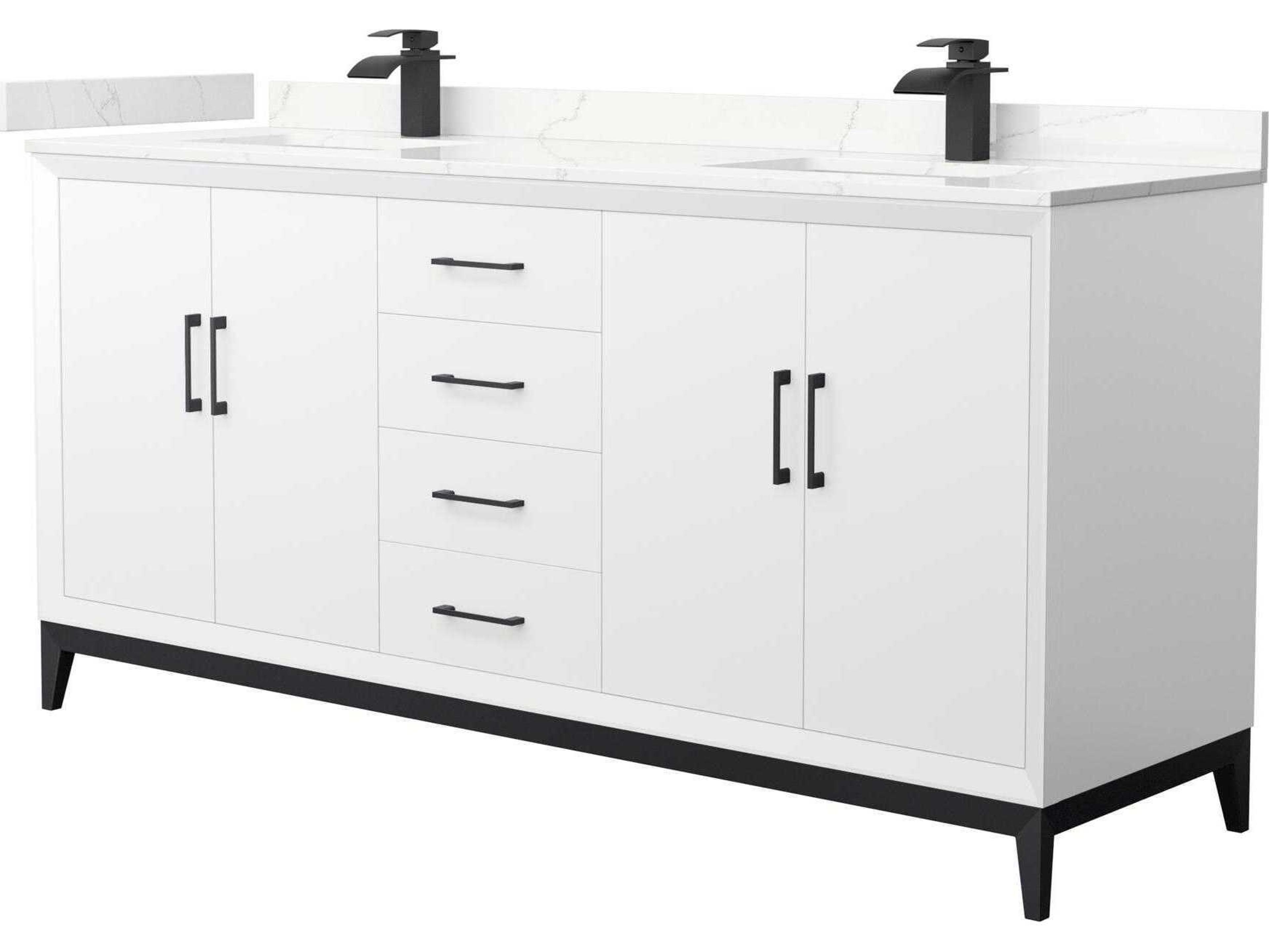 Wyndham Collection Amici 72" White Vanity