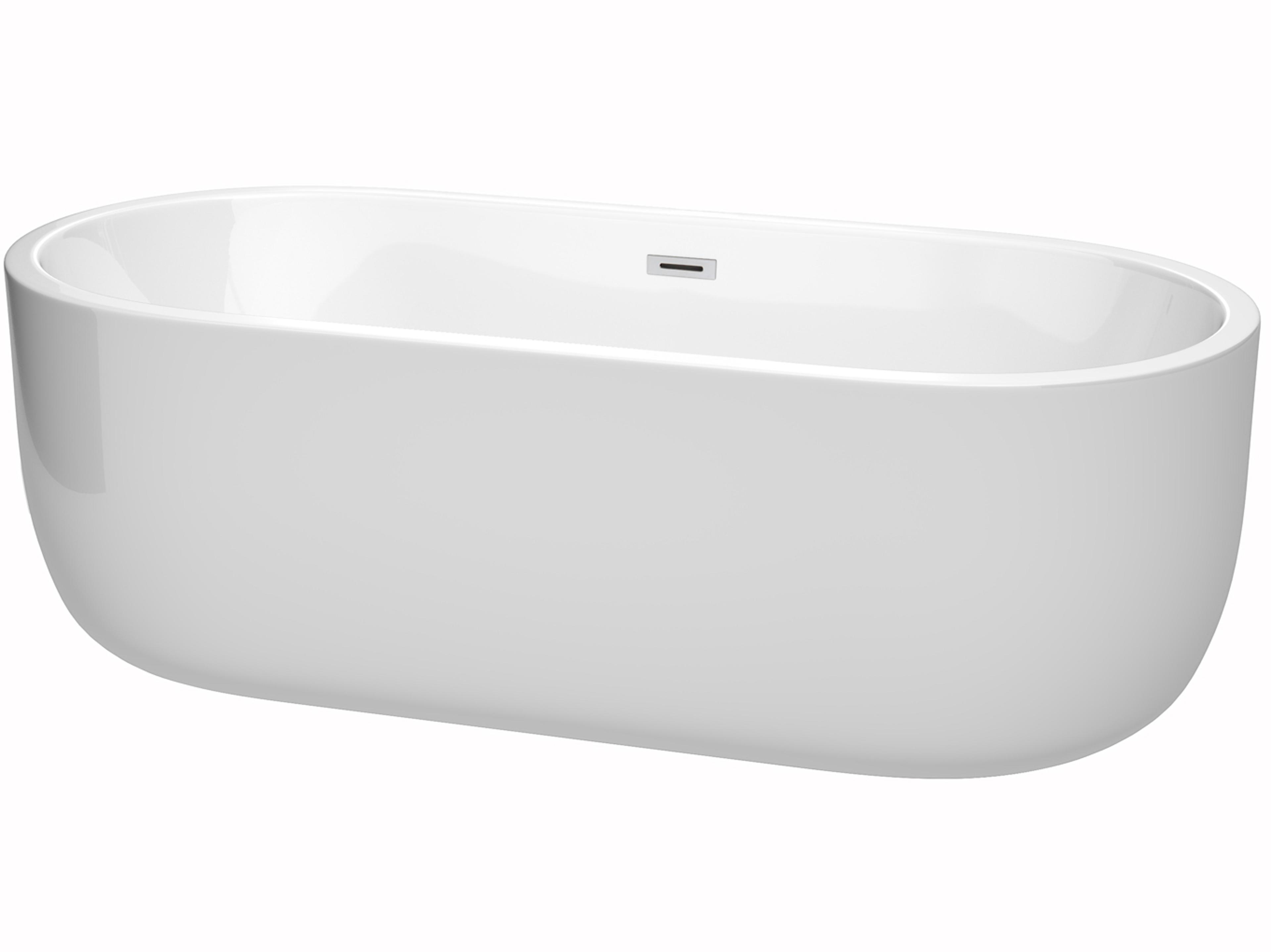 Juliette White Bathtub with Drain and Overflow
