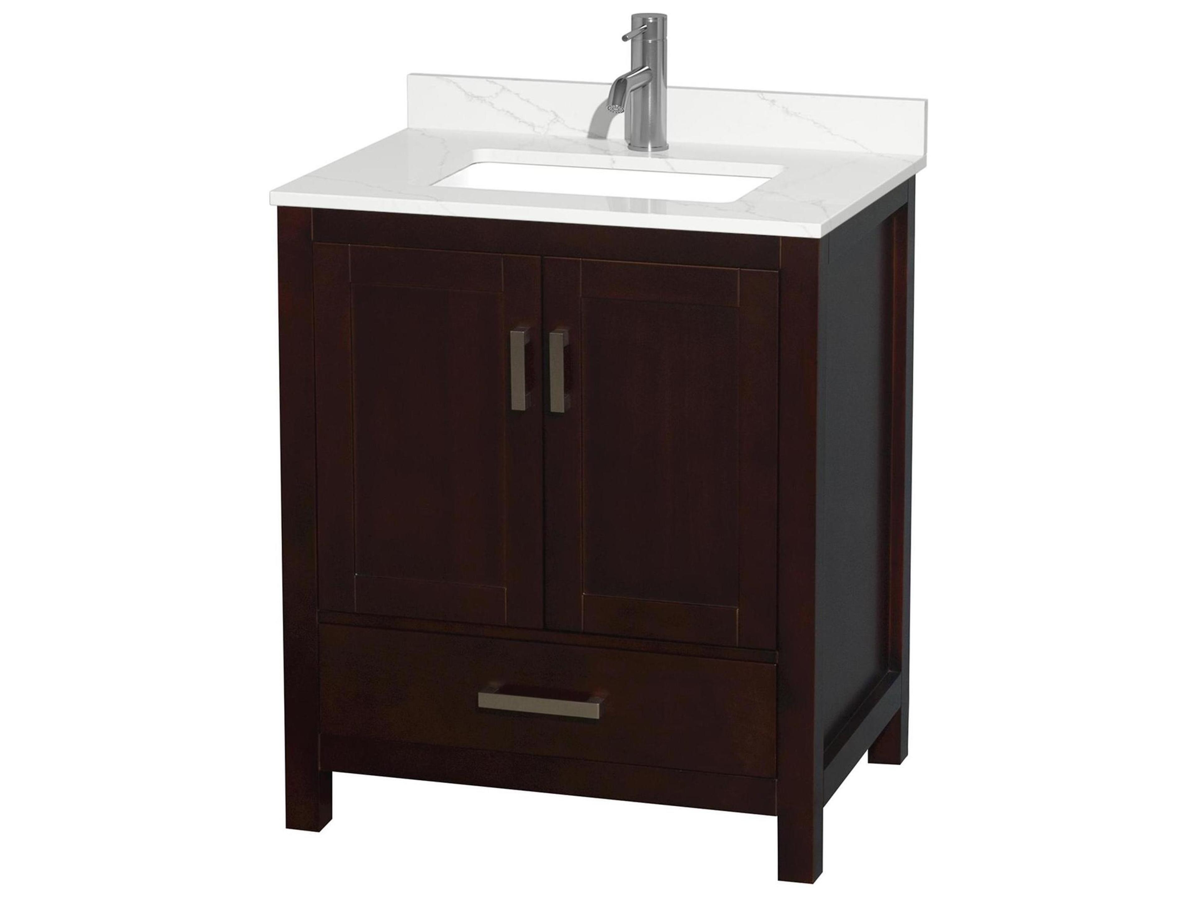 Wyndham Collection Sheffield 30" Espresso Vanity