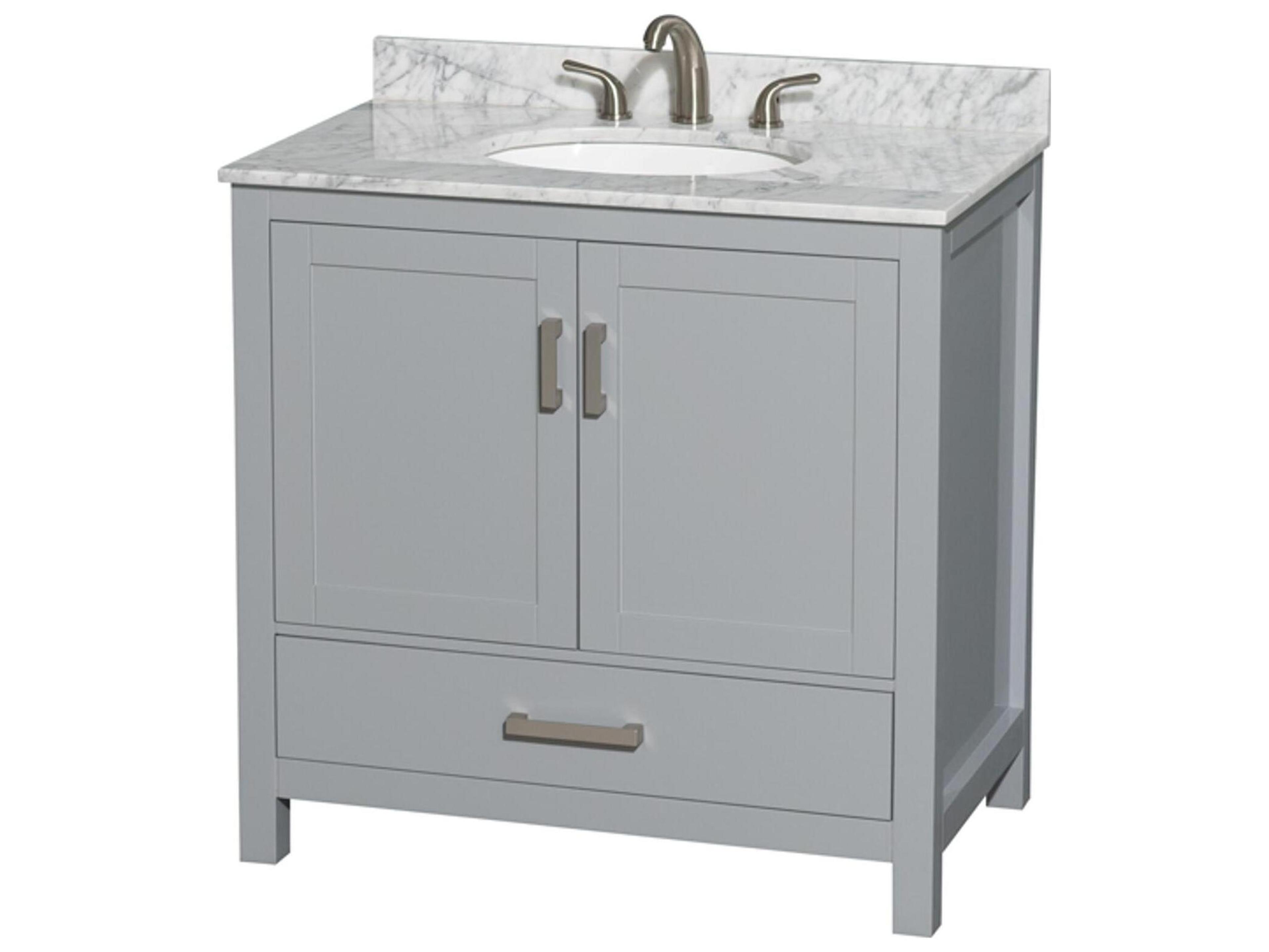 Wyndham Collection Sheffield 36" Gray Vanity
