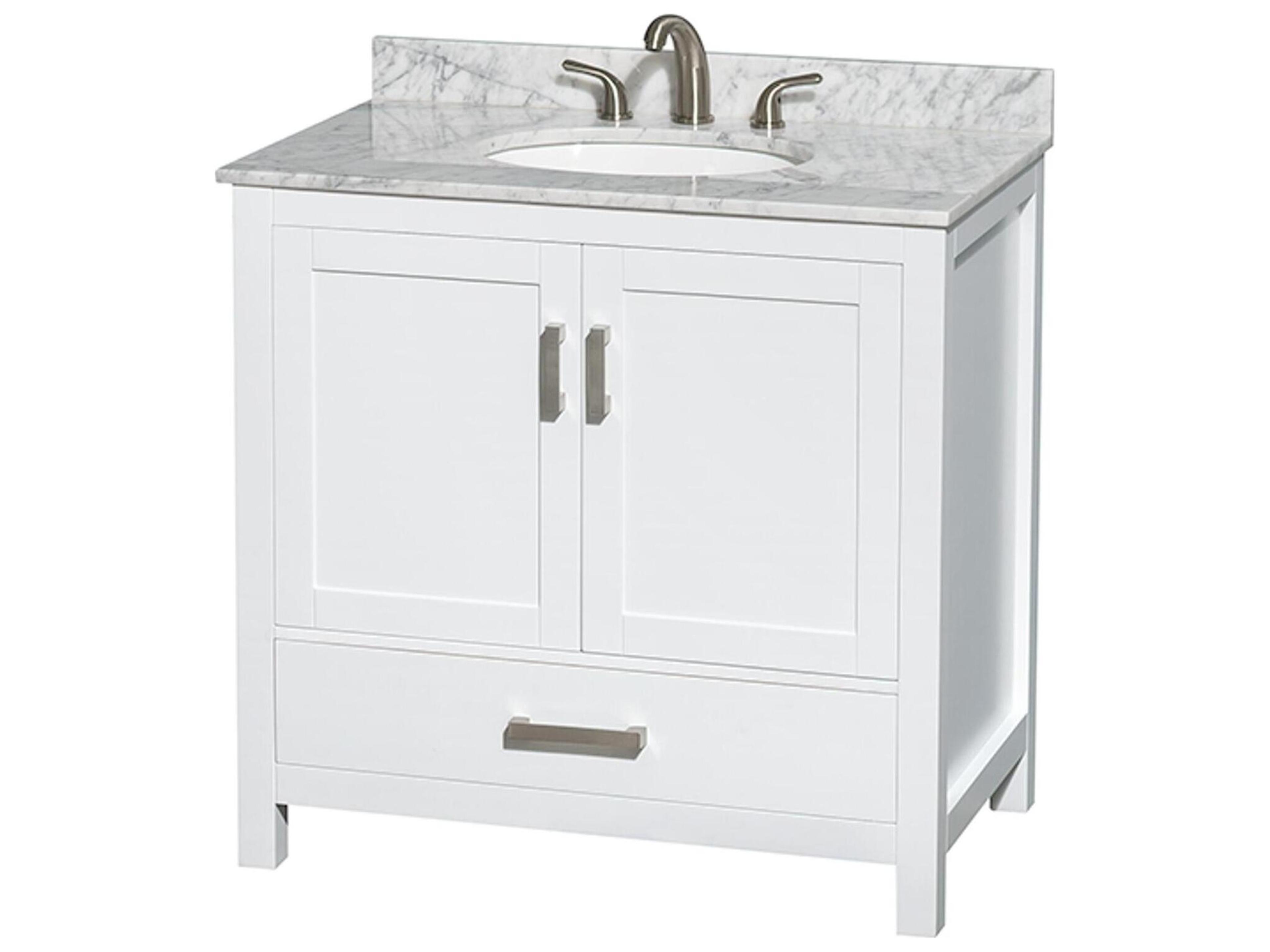 Wyndham Collection Sheffield 36" White Vanity