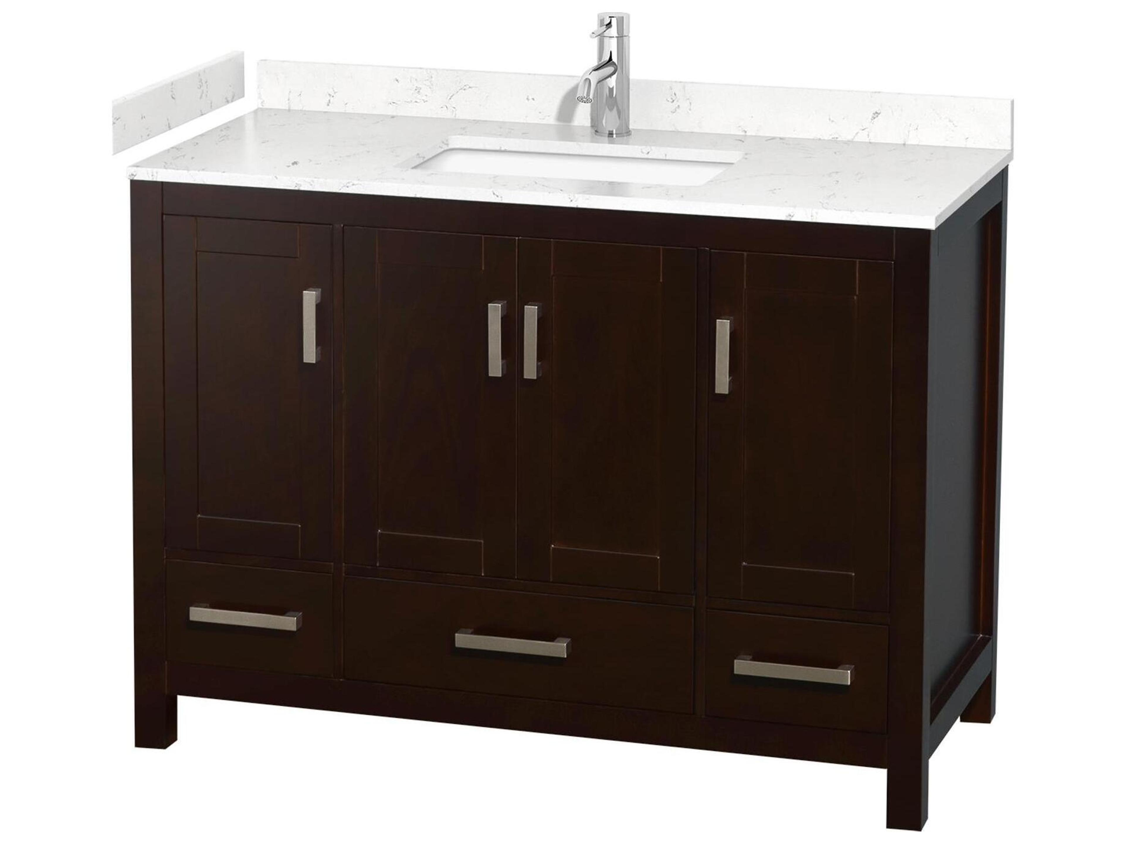 Wyndham Collection Sheffield 48" Espresso Vanity