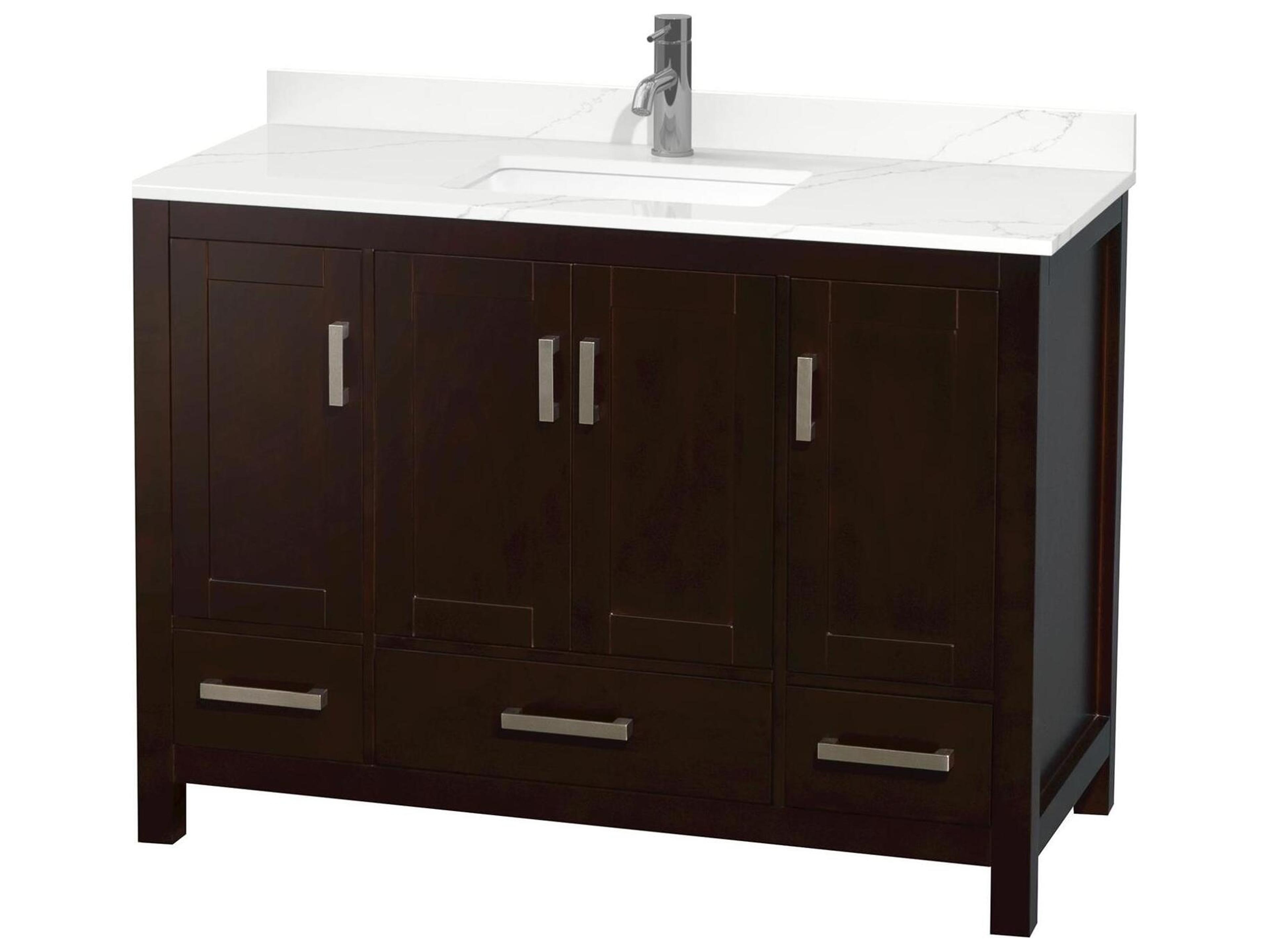 Wyndham Collection Sheffield 48" Espresso Vanity
