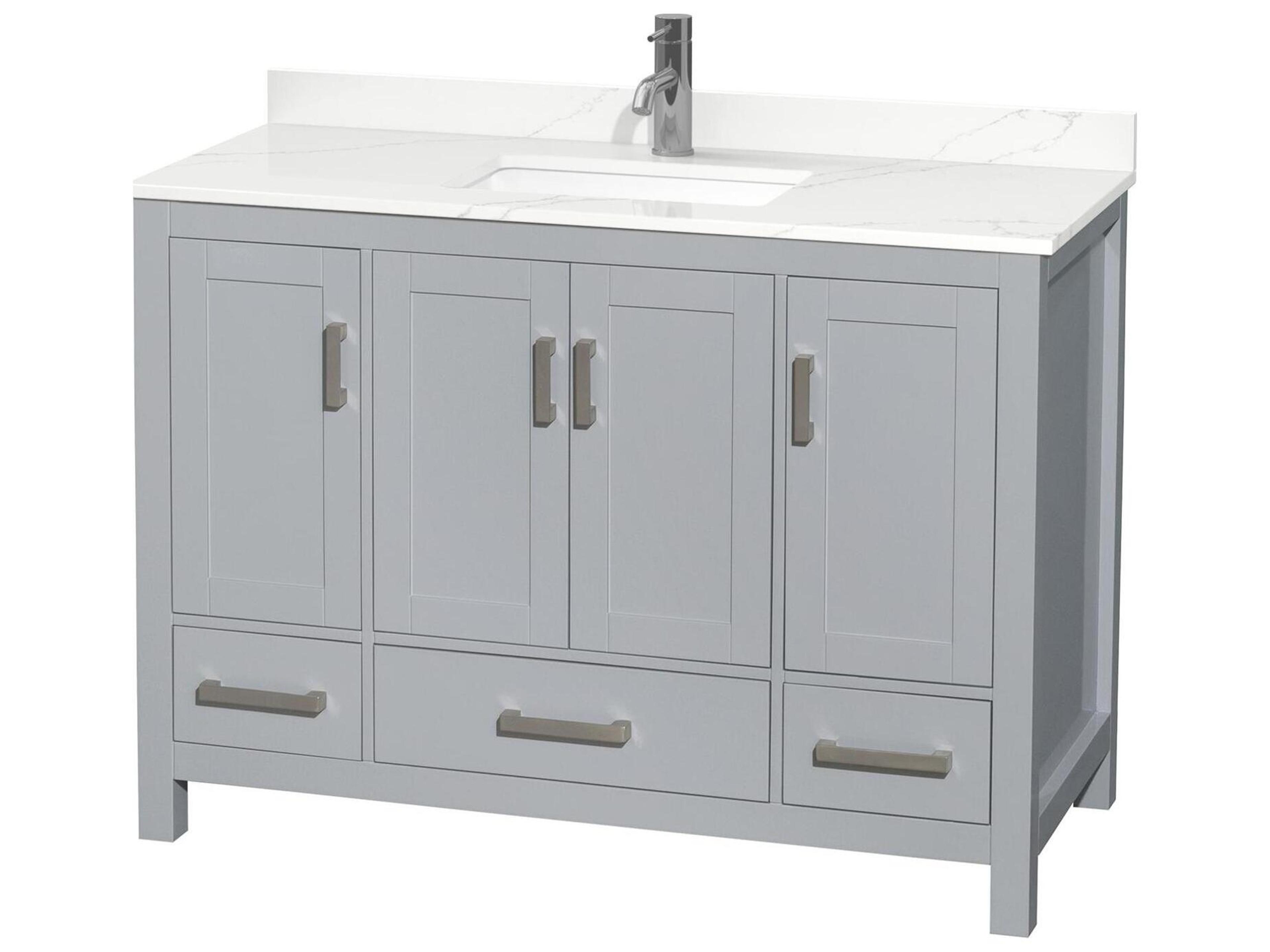 Wyndham Collection Sheffield 48" Gray Vanity