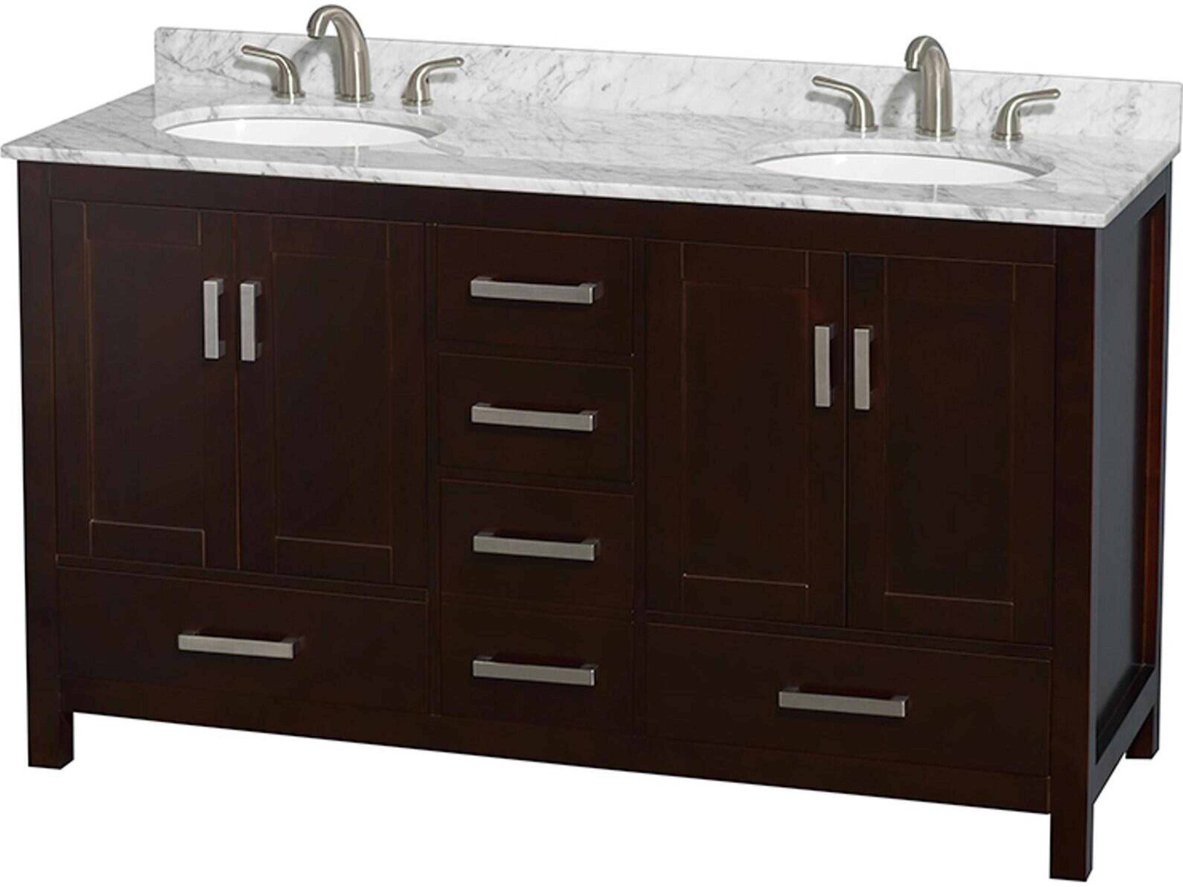 Wyndham Collection Sheffield 60" Espresso Vanity