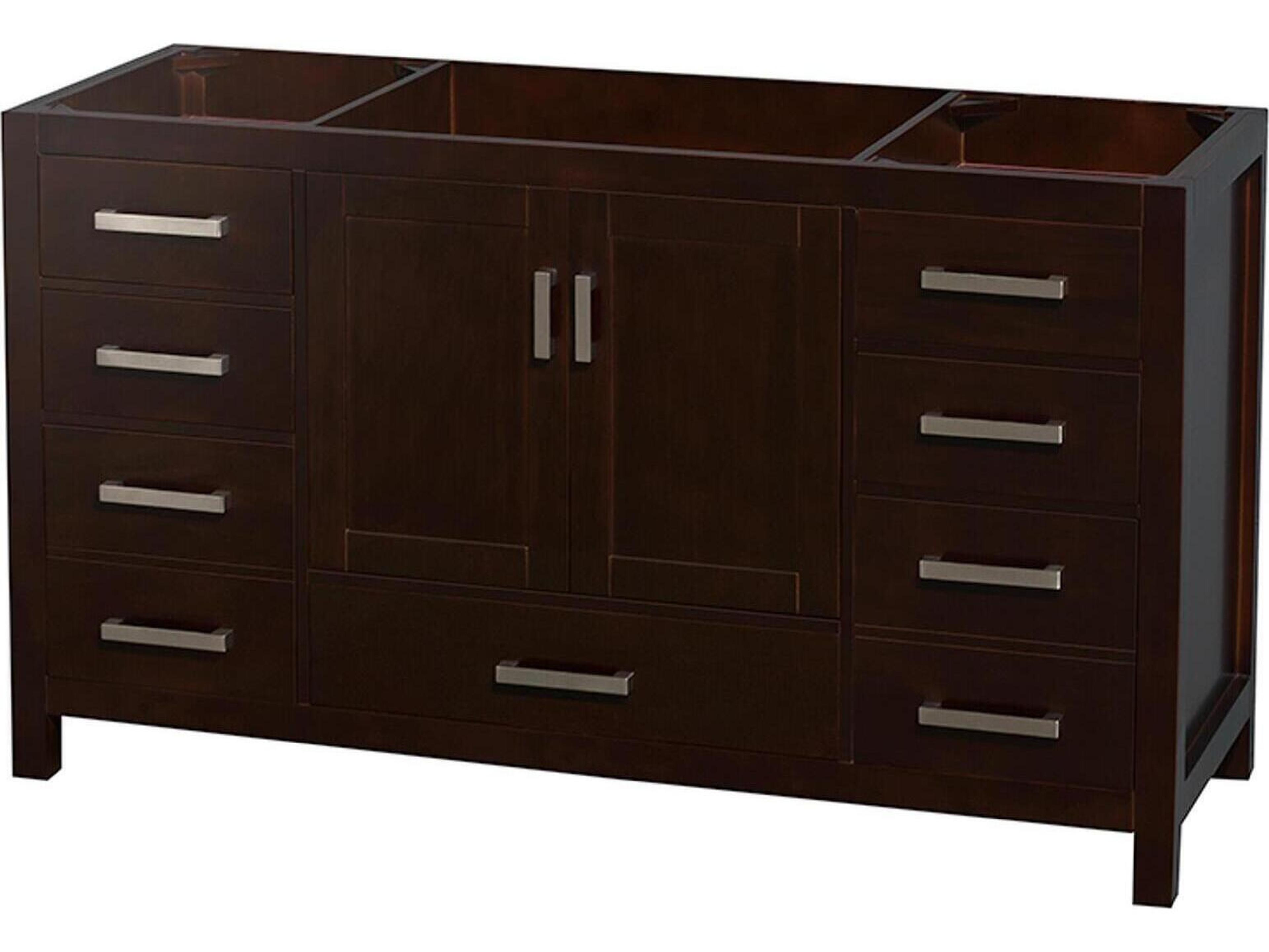Wyndham Collection Sheffield 59" Espresso Vanity