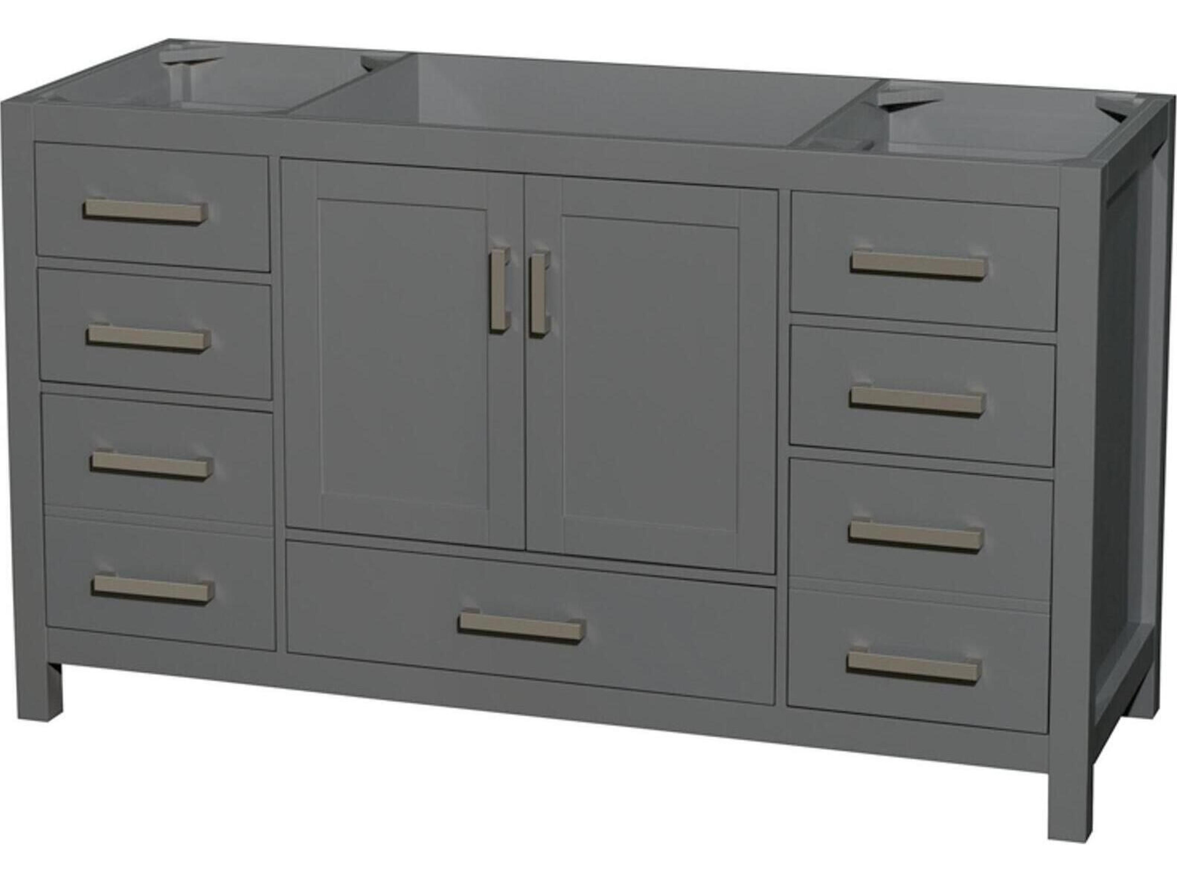 Wyndham Collection Sheffield 59" Dark Gray Vanity