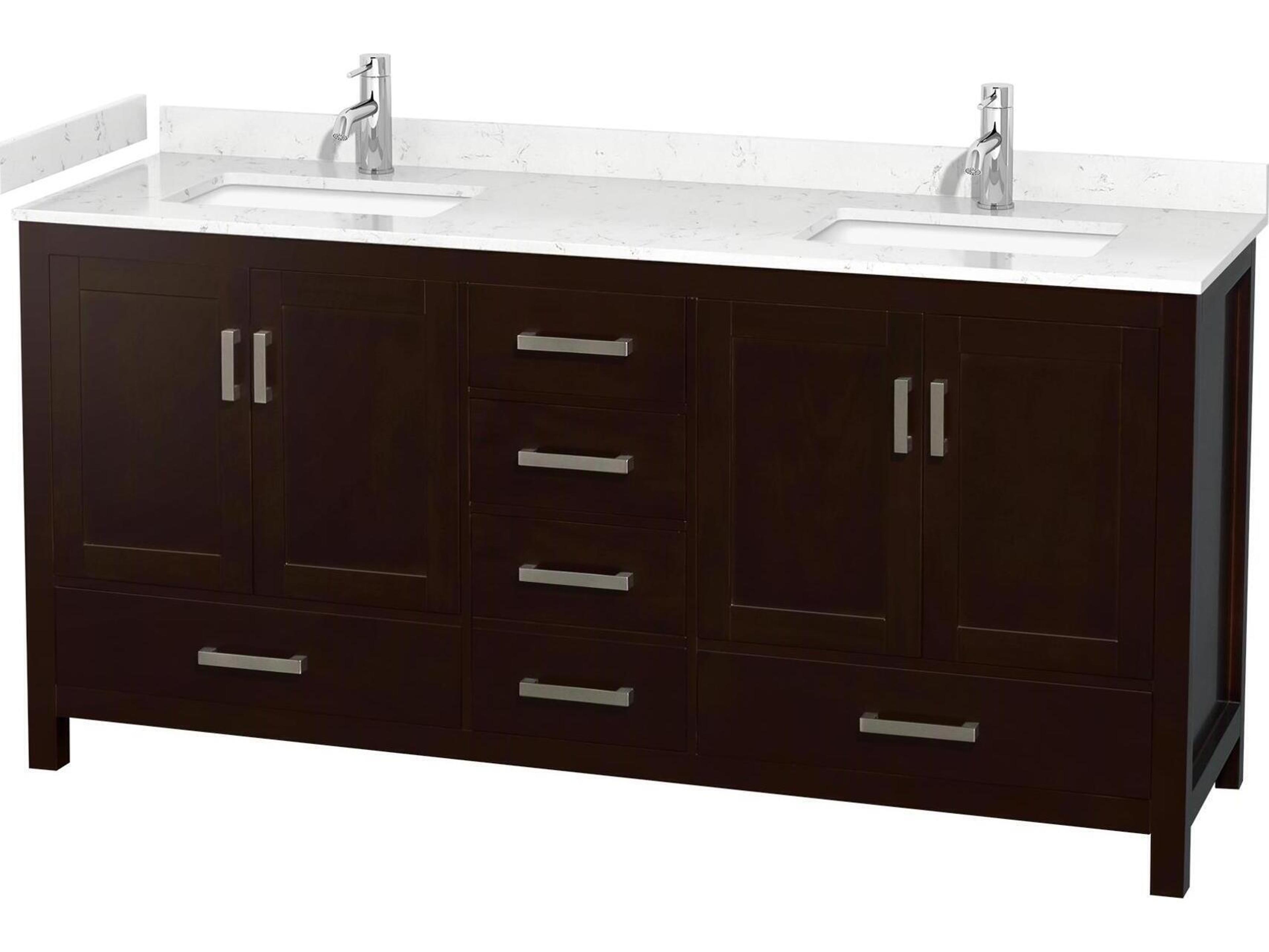 Wyndham Collection Sheffield 72" Espresso Vanity