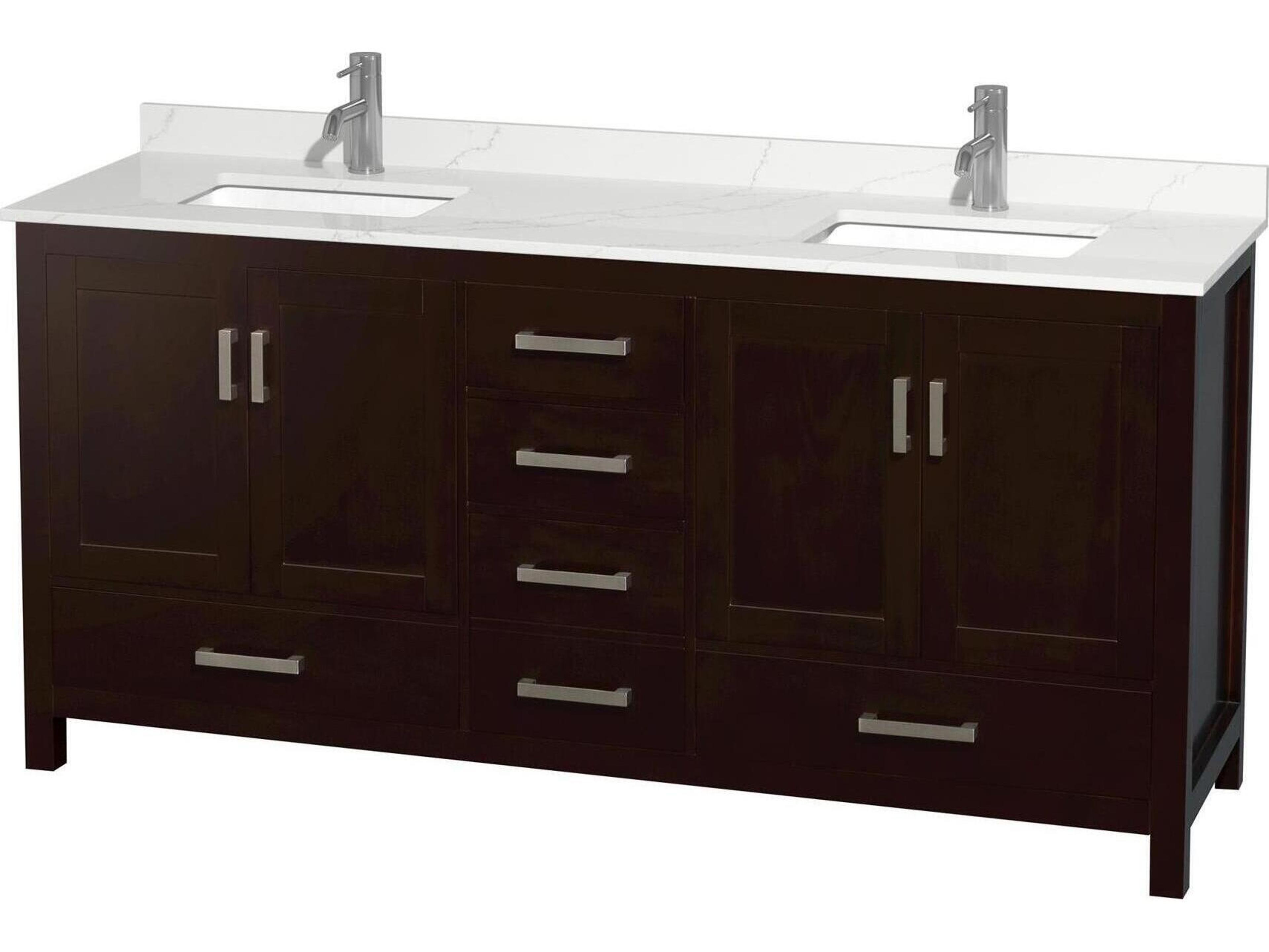 Wyndham Collection Sheffield 72" Espresso Vanity