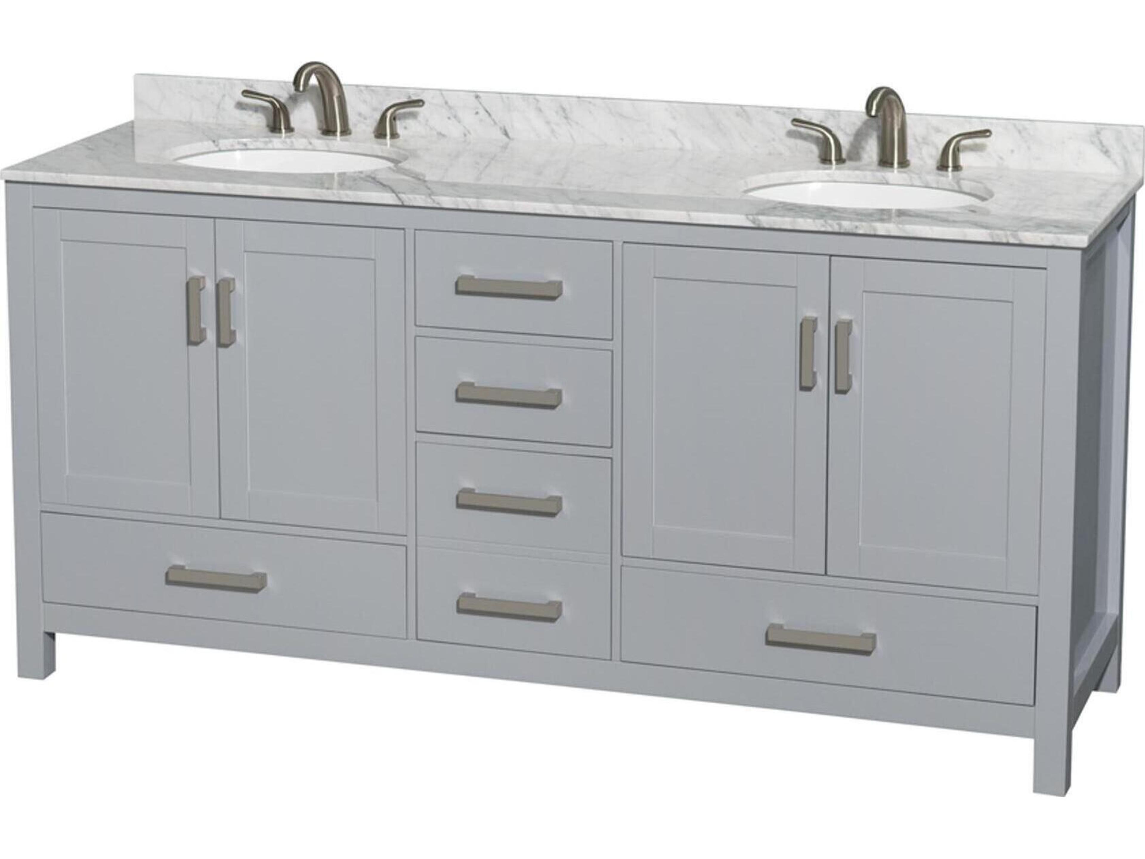 Wyndham Collection Sheffield 72" Gray Vanity