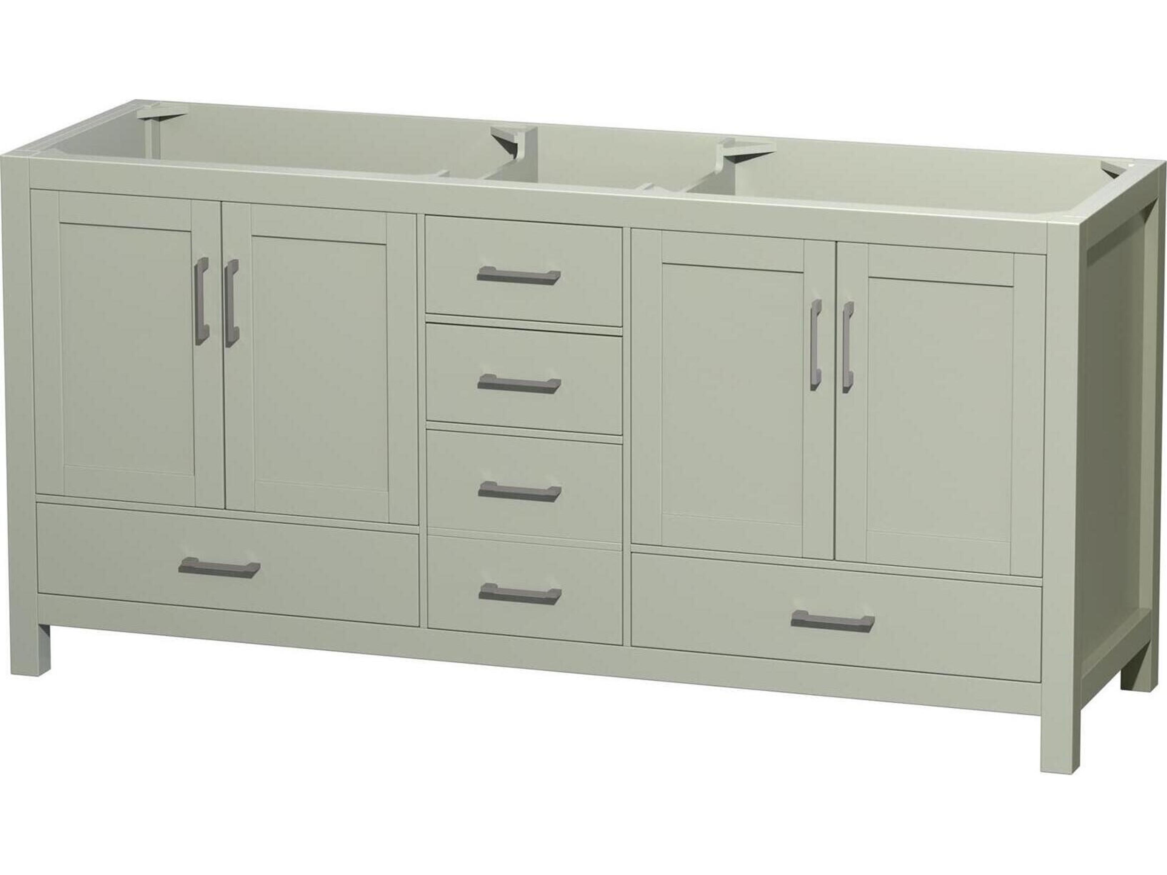 Wyndham Collection Sheffield 72" Light Green Vanity