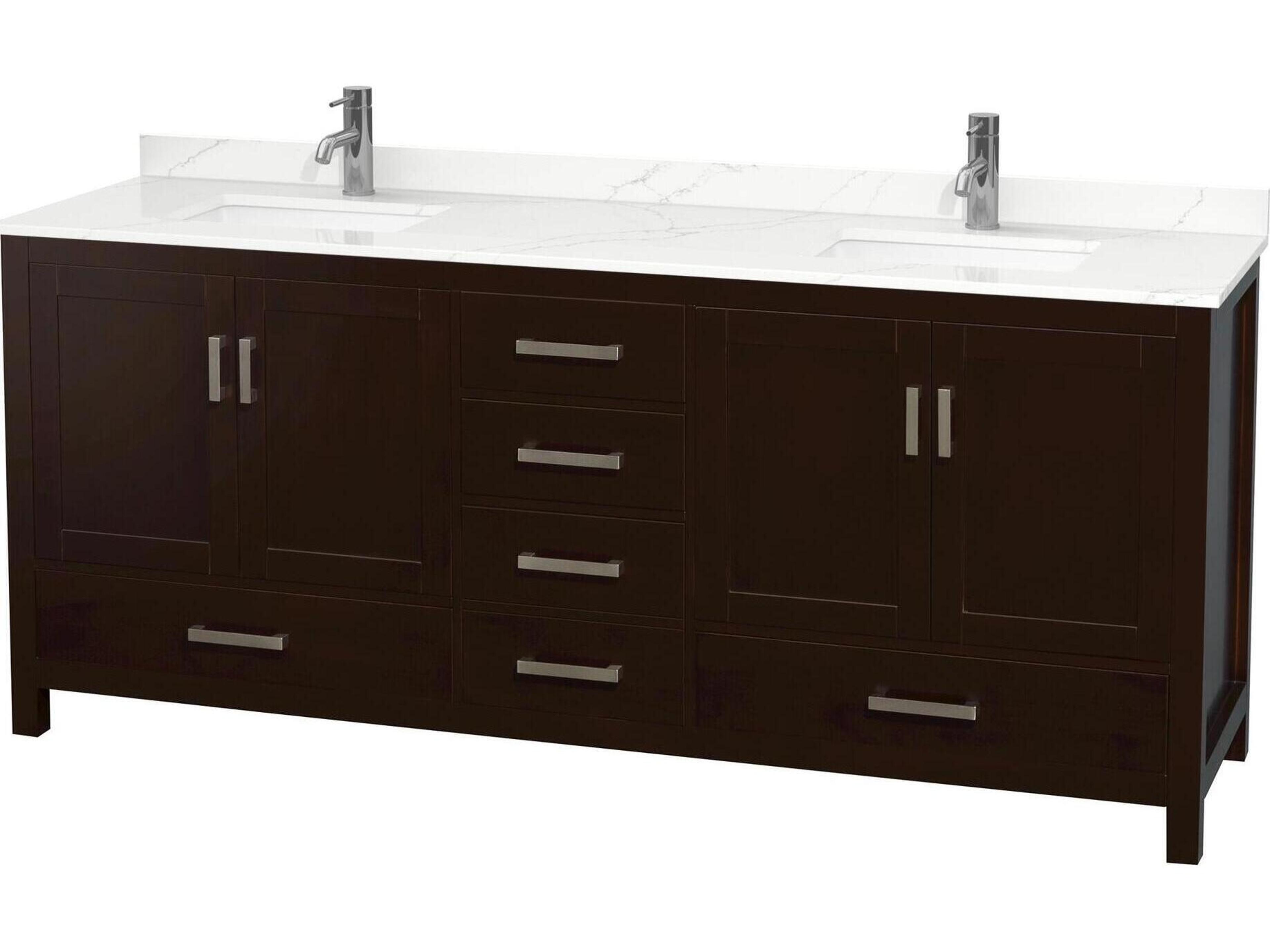 Wyndham Collection Sheffield 80" Gray Vanity