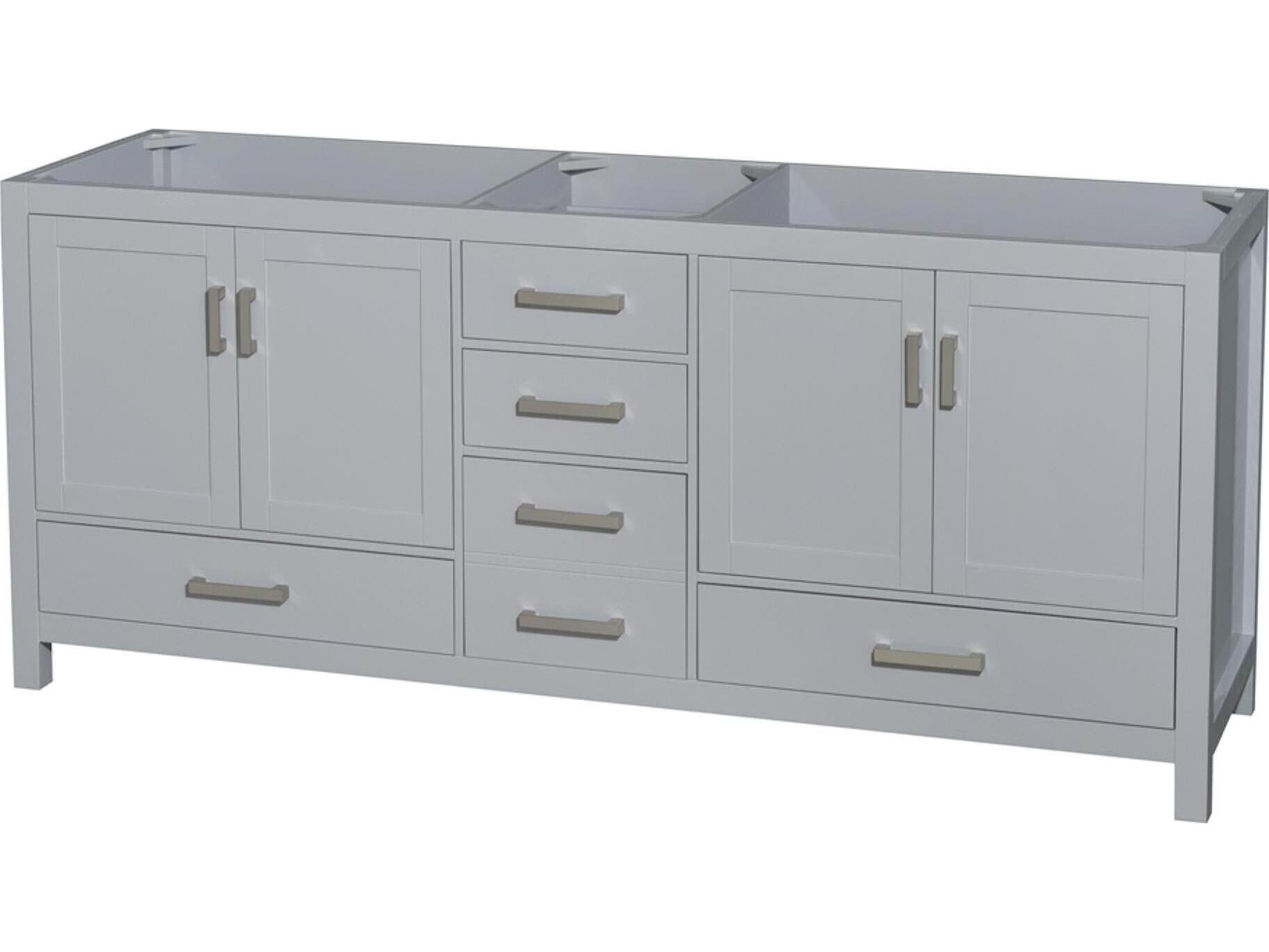 Wyndham Collection Sheffield 79" Gray Vanity