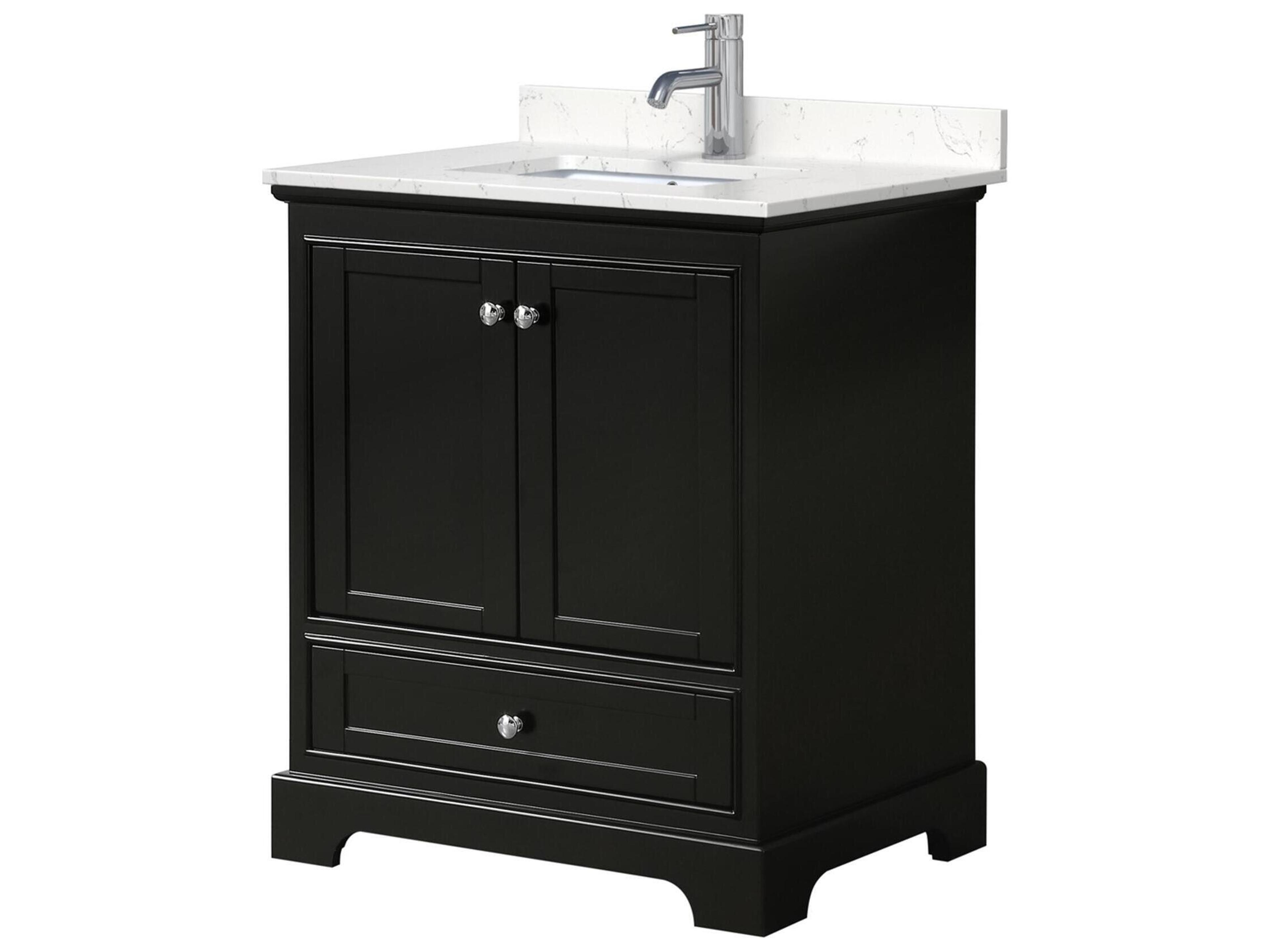 Wyndham Collection Deborah 30" Dark Espresso Vanity