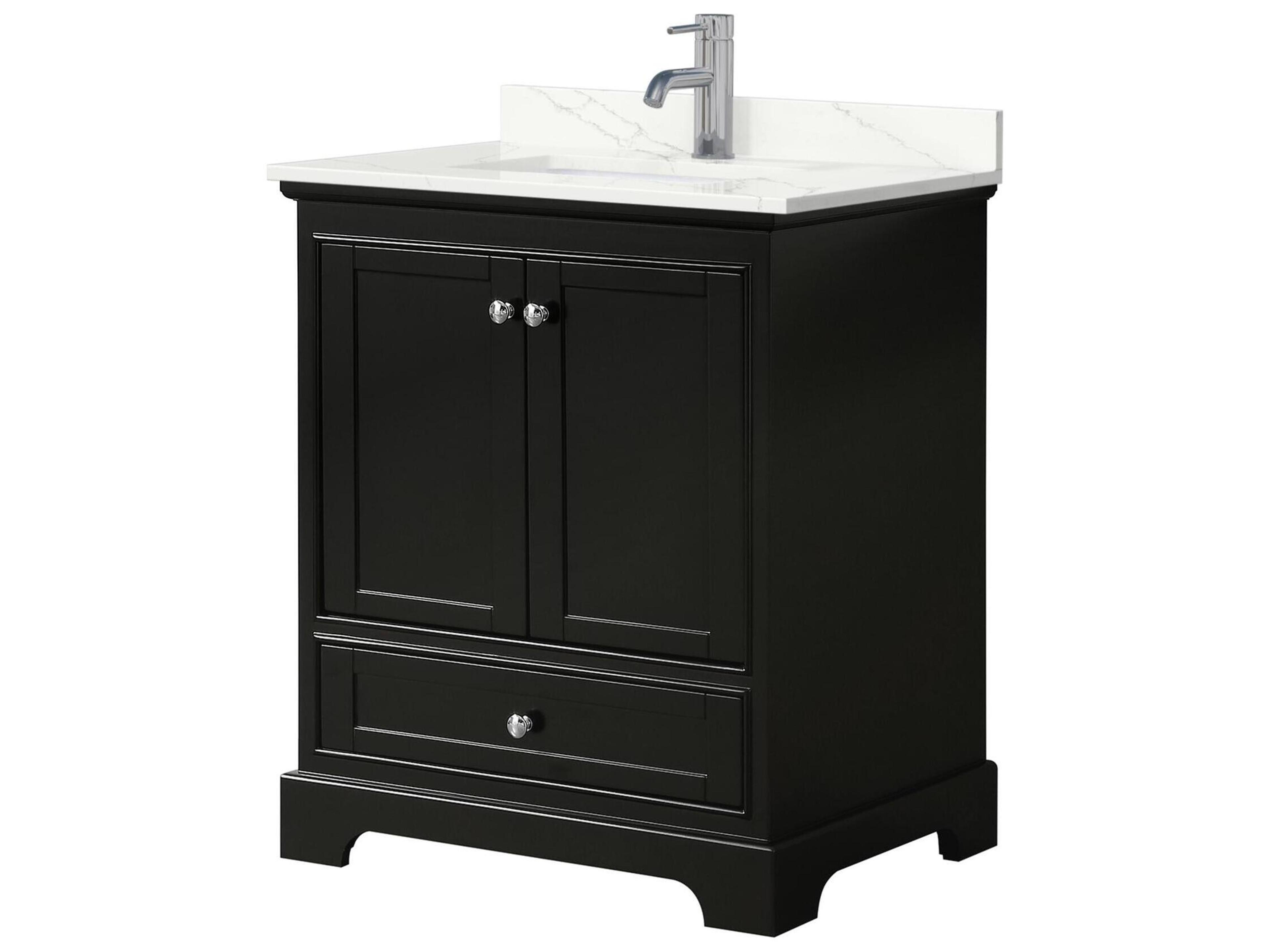 Wyndham Collection Deborah 30" Dark Espresso Vanity
