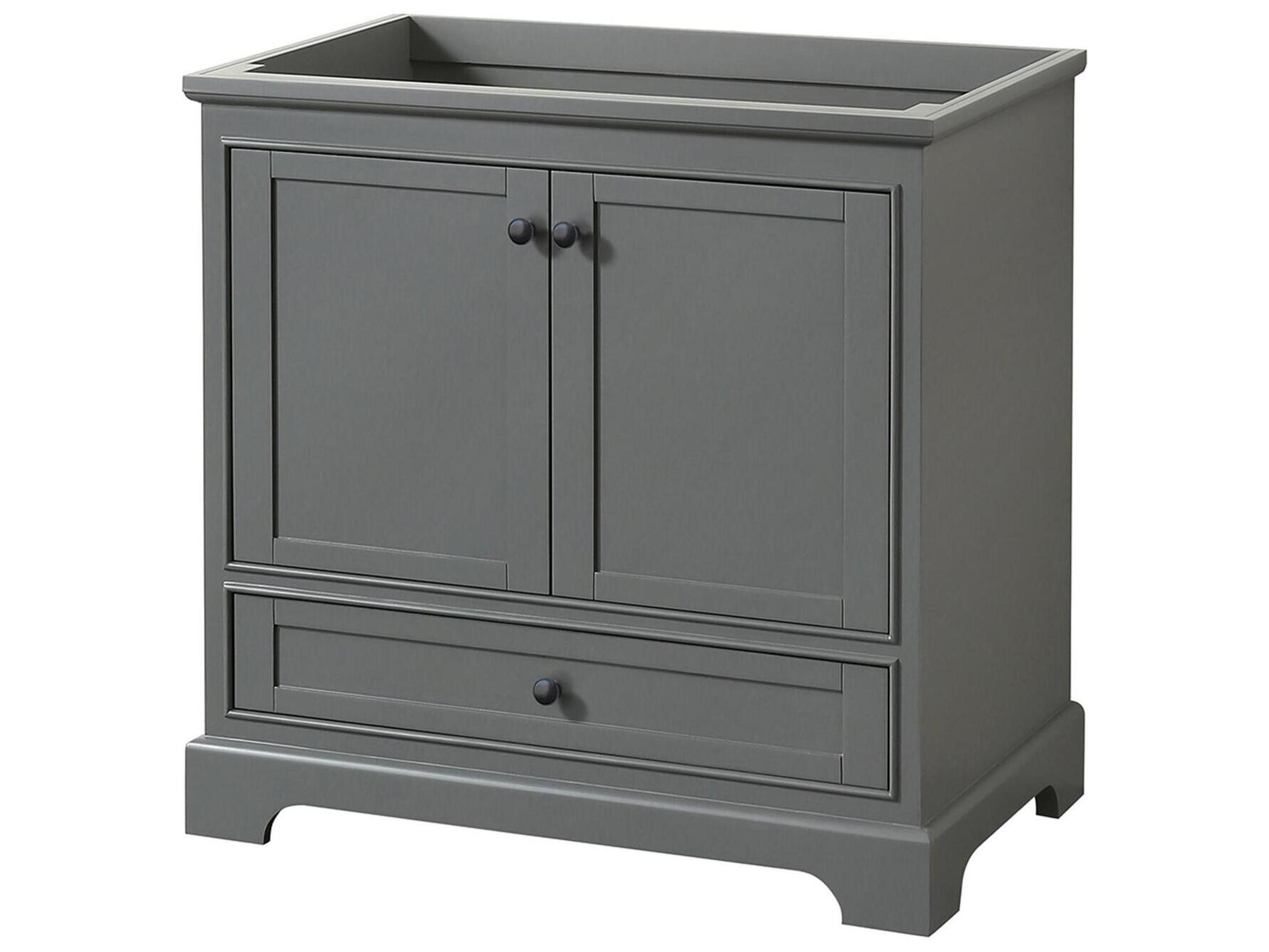 Wyndham Collection Deborah 35" Dark Gray Vanity