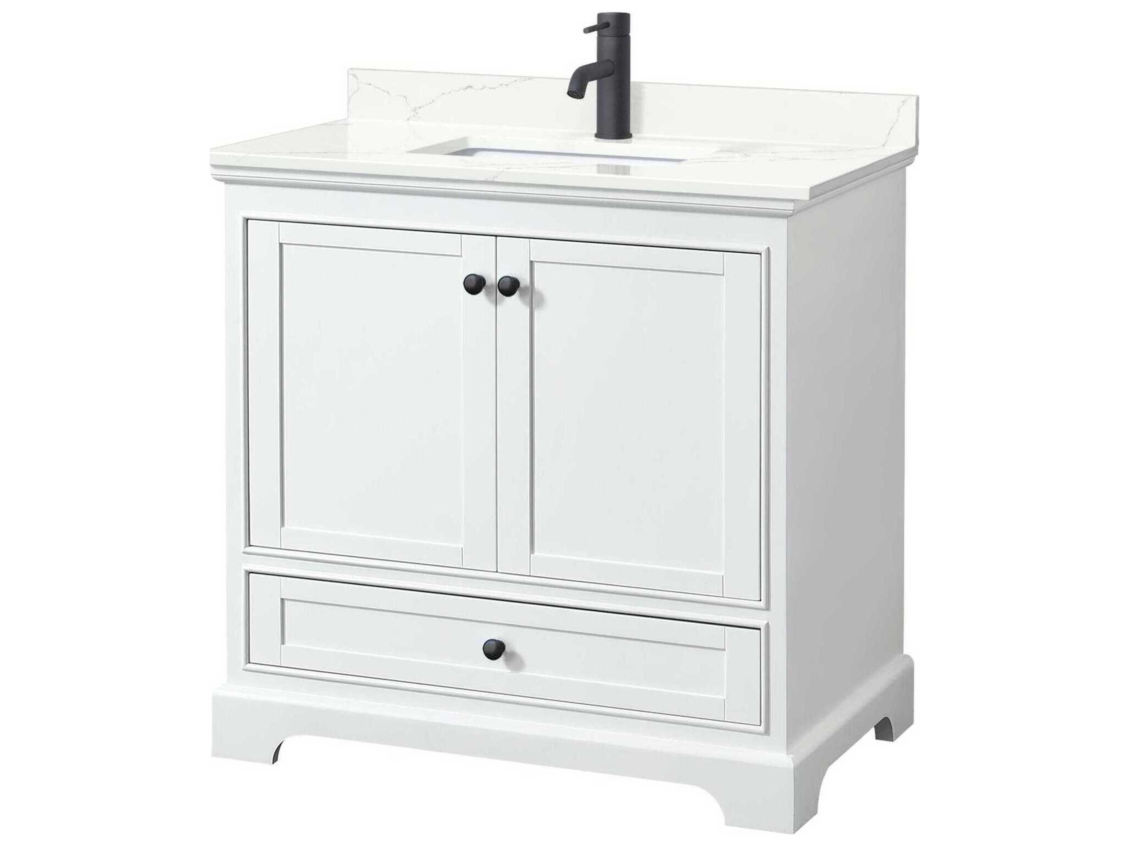 Wyndham Collection Deborah 36" White Vanity
