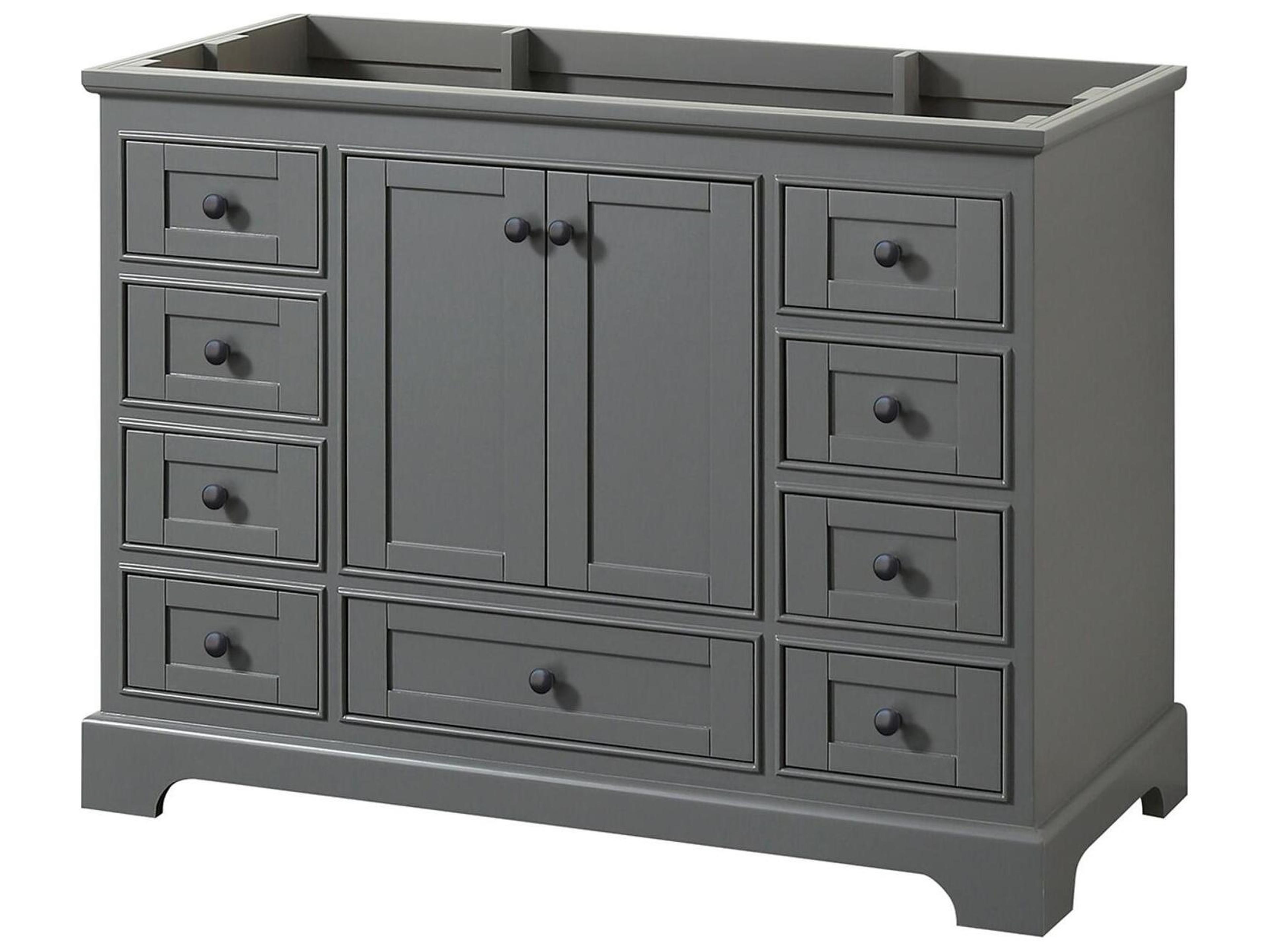 Wyndham Collection Deborah 47" Dark Gray Vanity