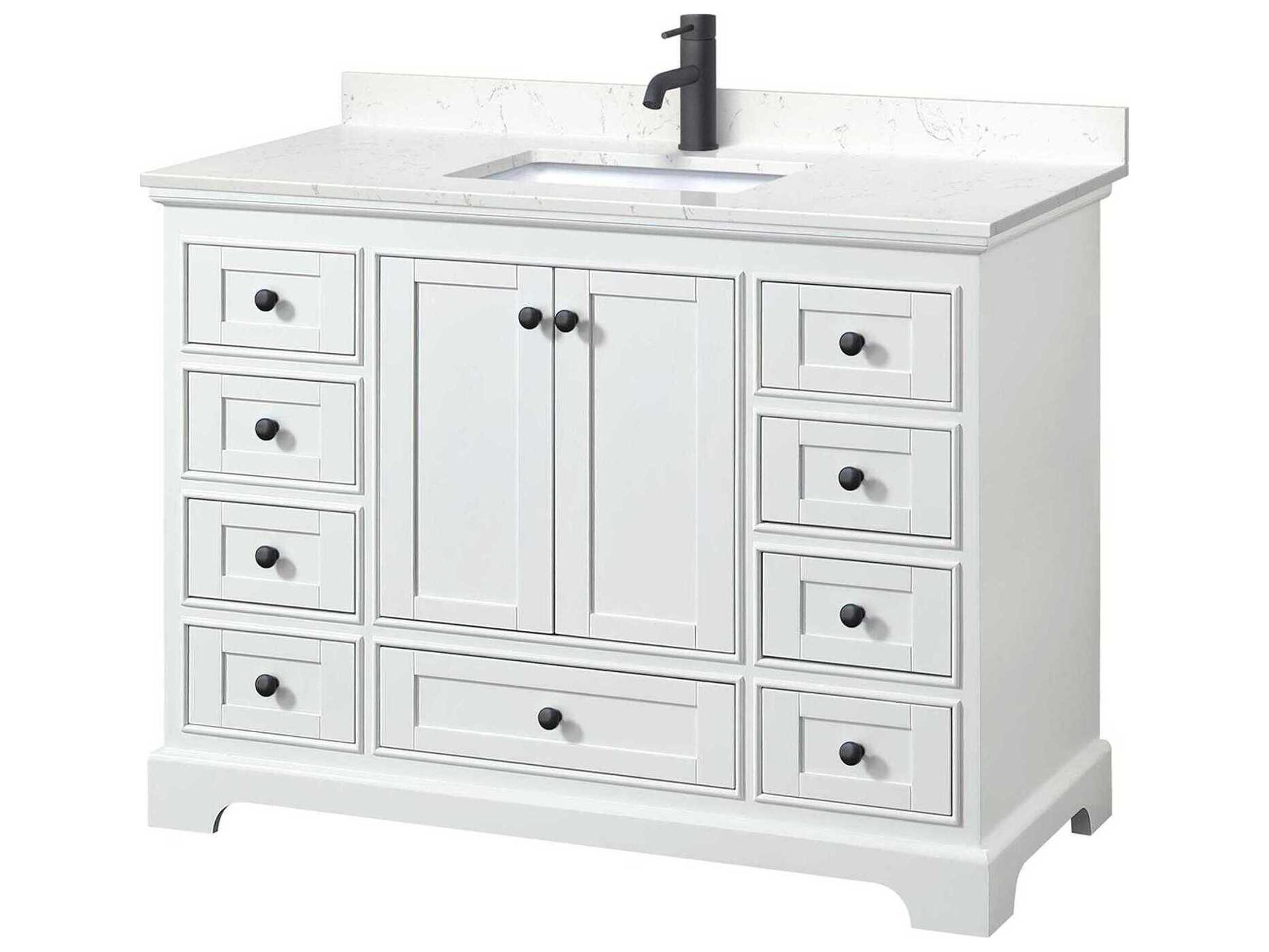Wyndham Collection Deborah 48" White Vanity