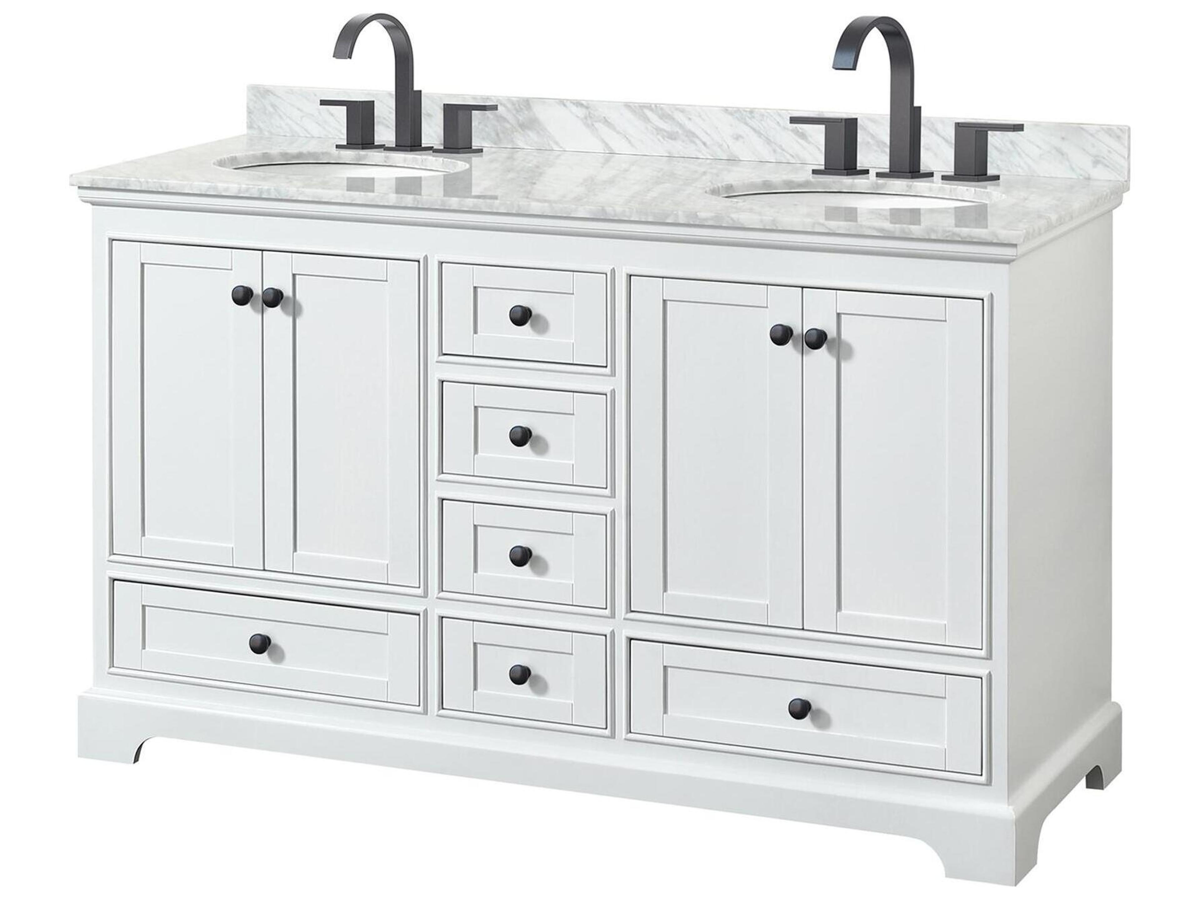 Wyndham Collection Deborah 60" White Vanity