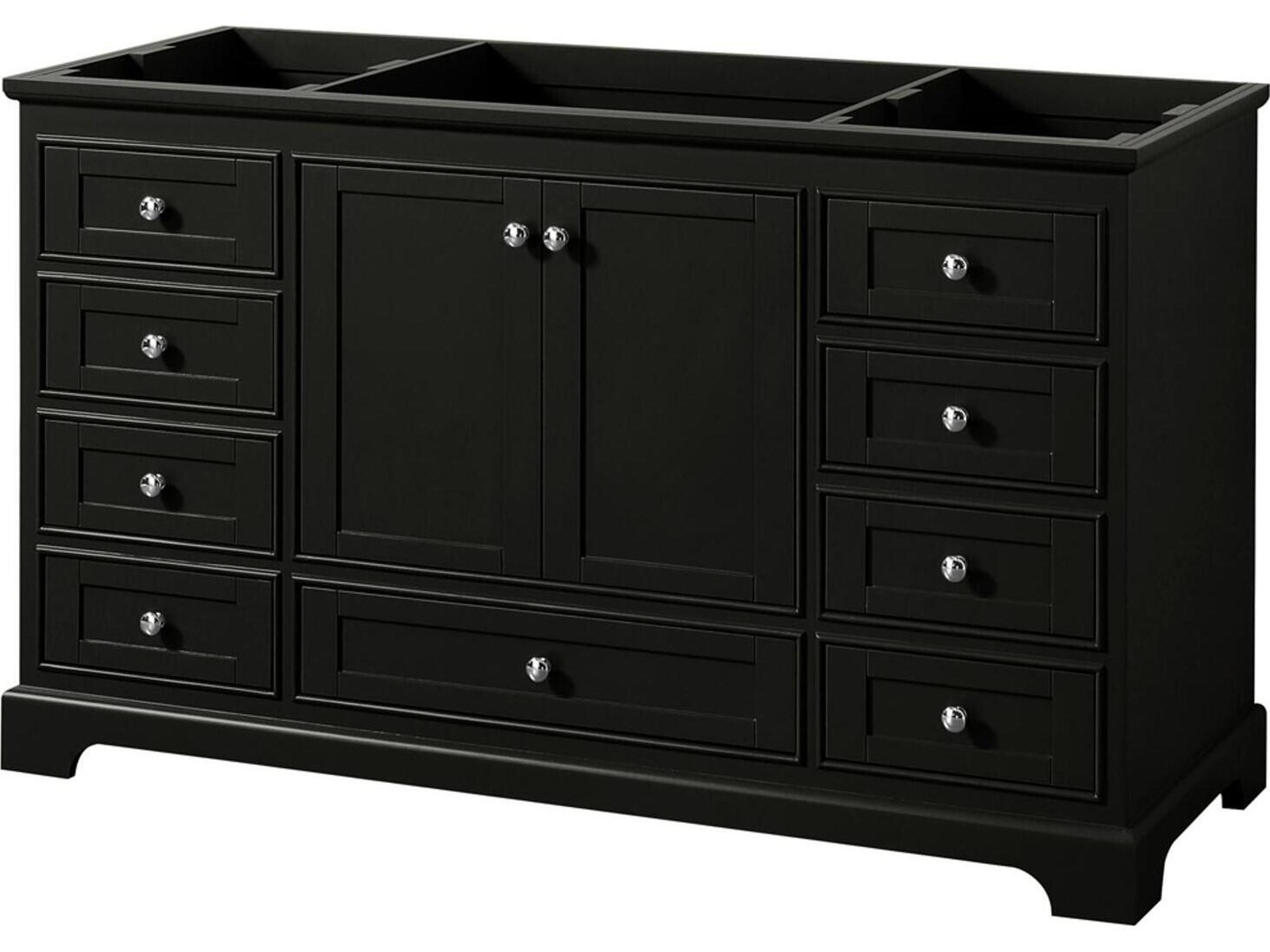 Wyndham Collection Deborah 59" Dark Espresso Vanity