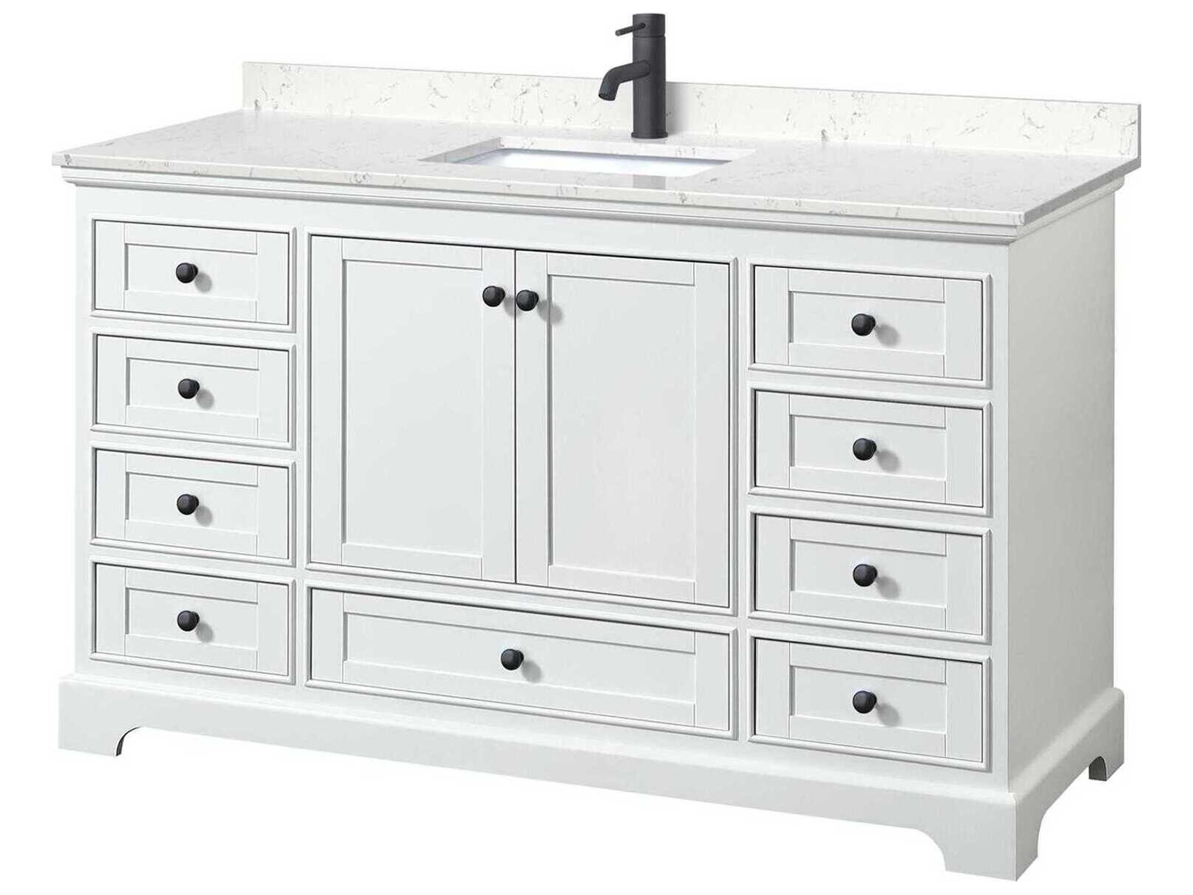 Wyndham Collection Deborah 60" White Vanity